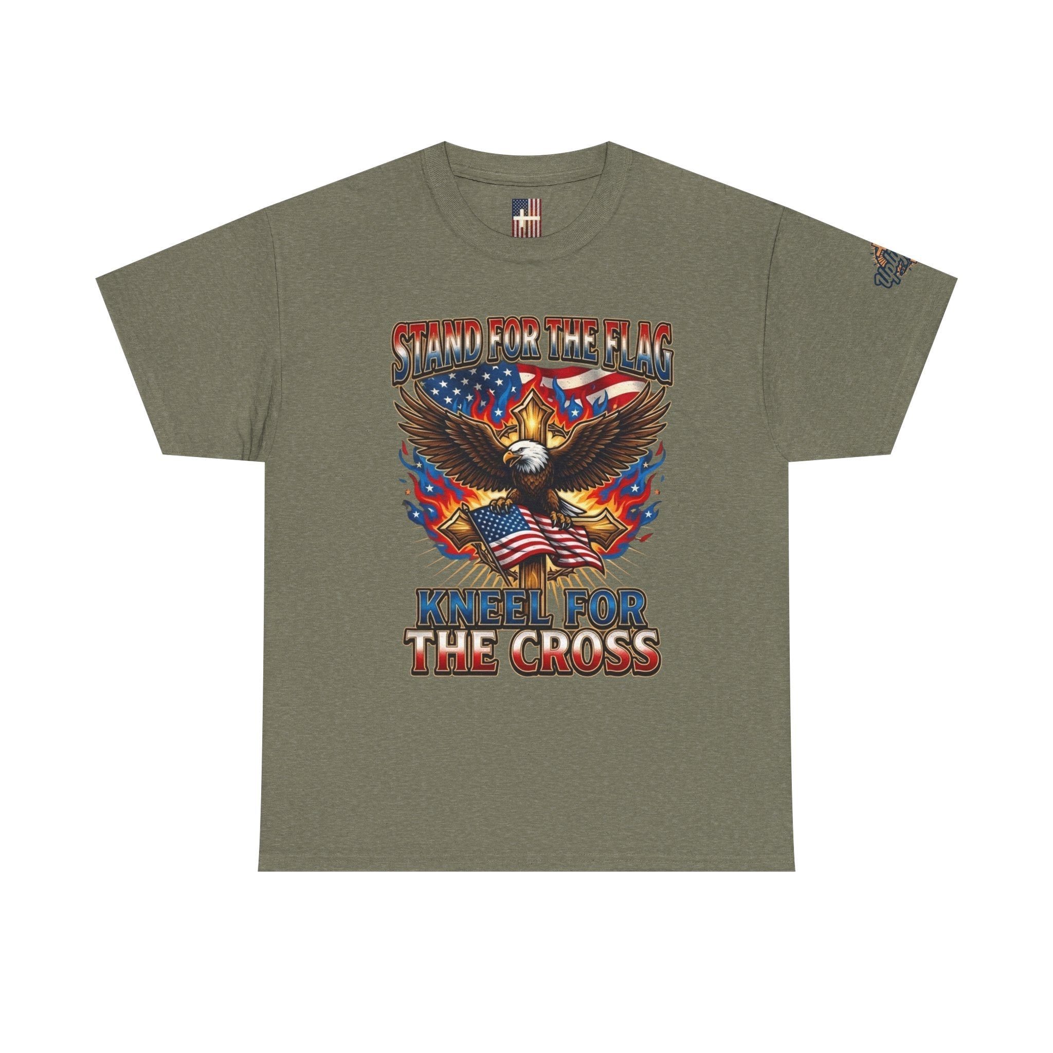 Stand for the Flag Kneel for the Cross T-shirt | Patriotic Eagle T-shirt Printify