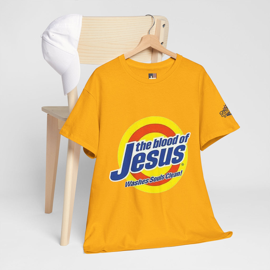 Blood of Jesus Washes Souls Clean T-shirt - Funny Tide Parody - Christian Faith T-shirt Printify