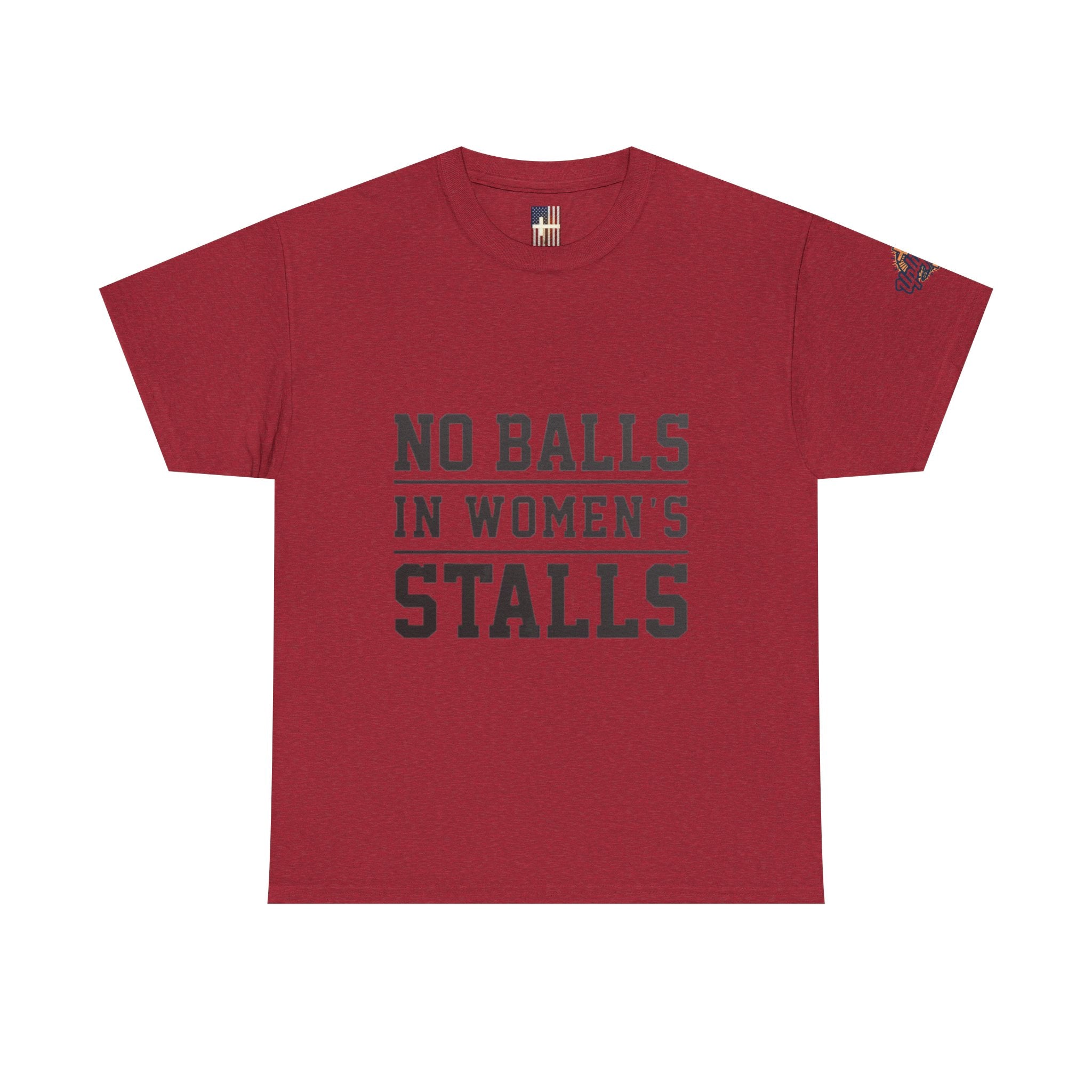 No Balls in Women's Stalls Retro Protest T-Shirt Printify