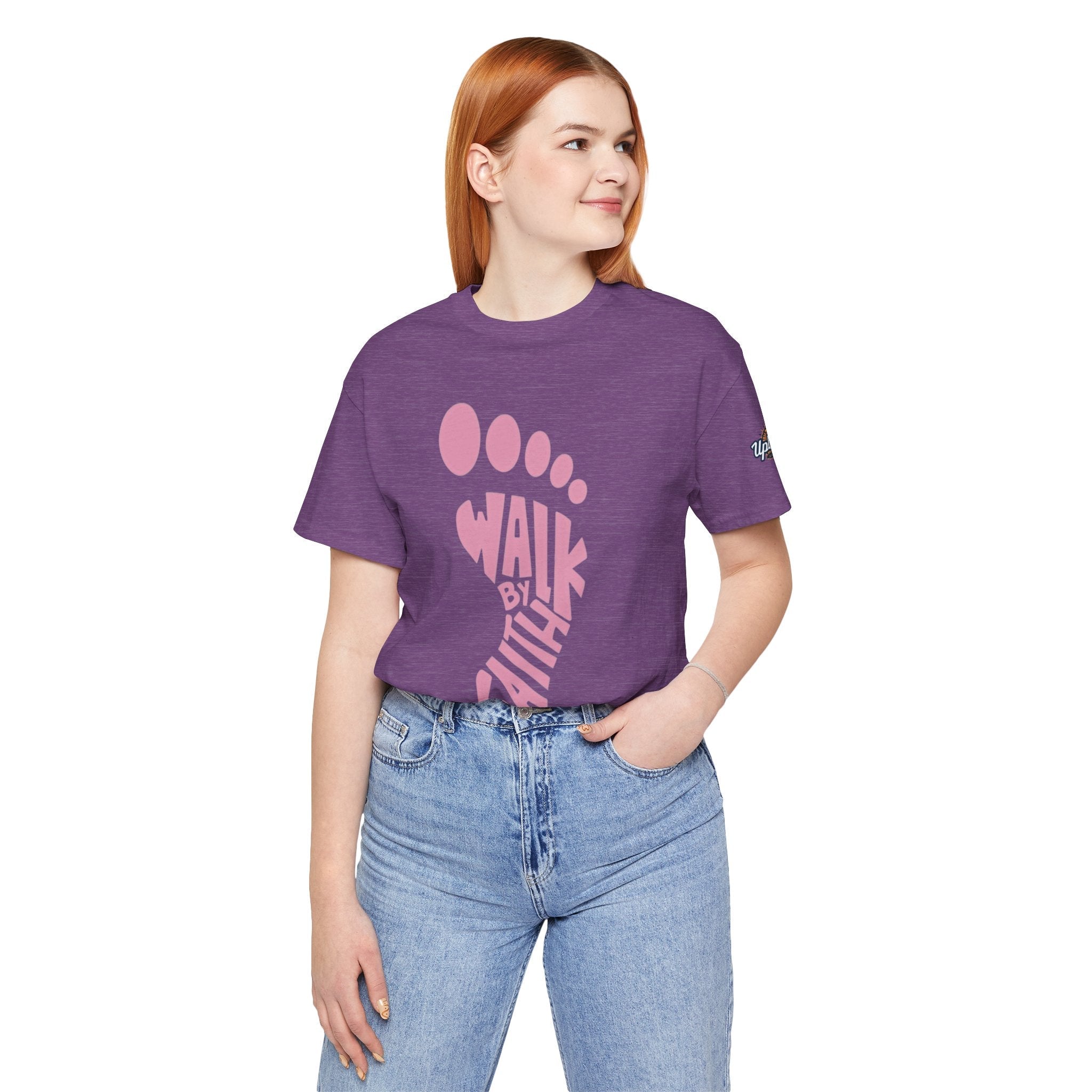 Walk By Faith Footprint T-Shirt Printify