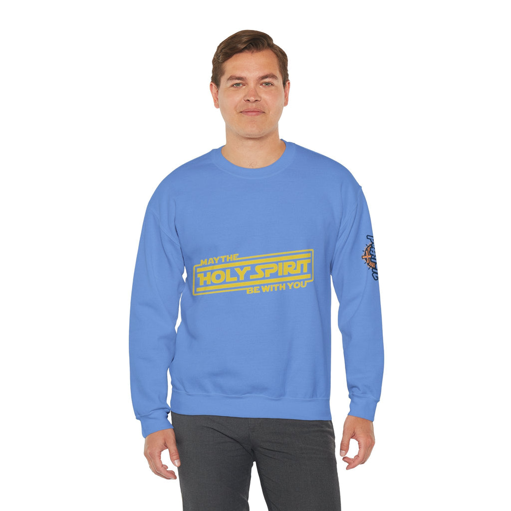 May the Holy Spirit Be With You Sweatshirt - Christian Star Wars Parody Sweatshirt Printify