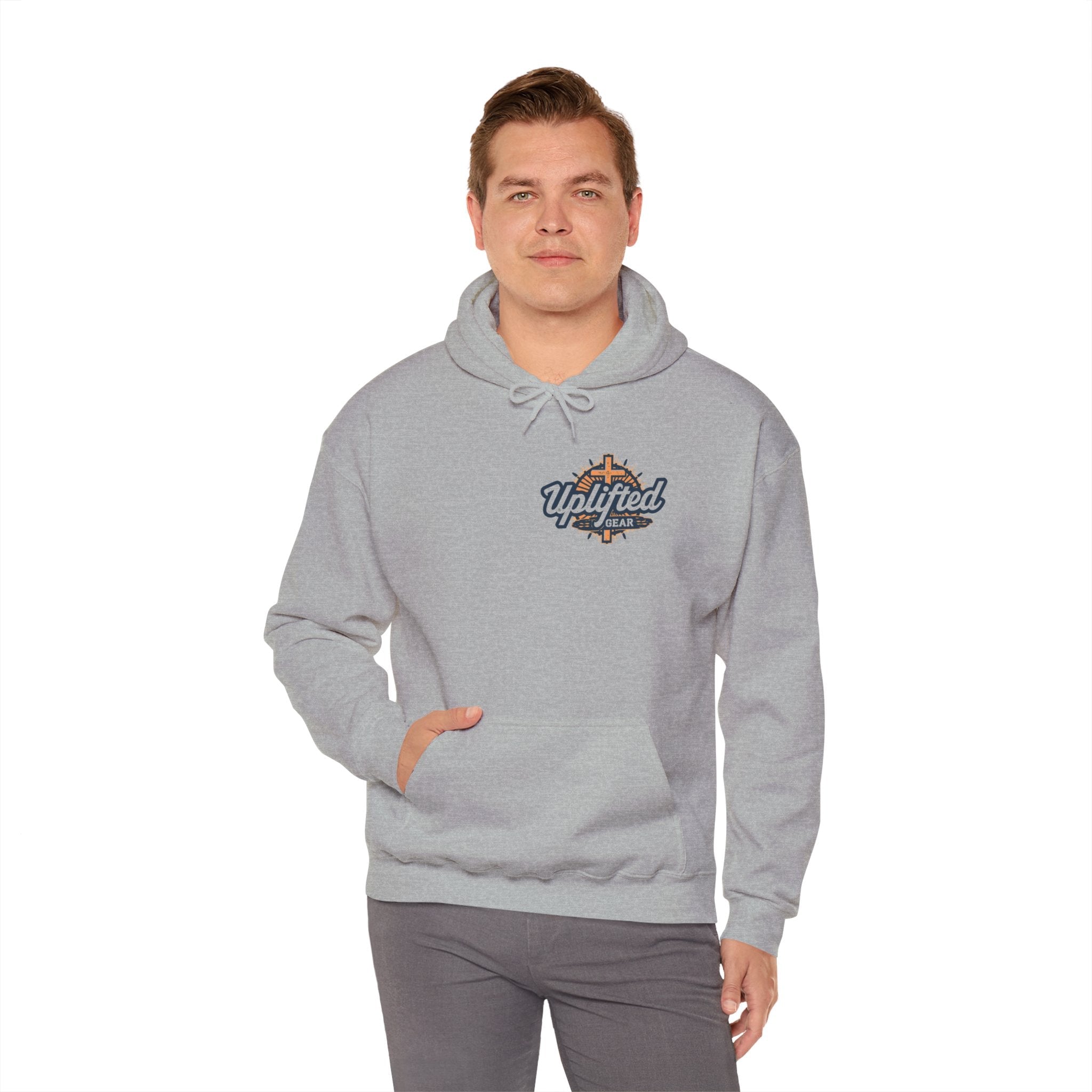 ✨ Chosen. Loved. Redeemed. – Elegant Christian Hoodie | Gold Foil Faith Tee | Subtle Cross & Heart Design | Inspirational Bible Verse Apparel by Uplifted Gear Printify