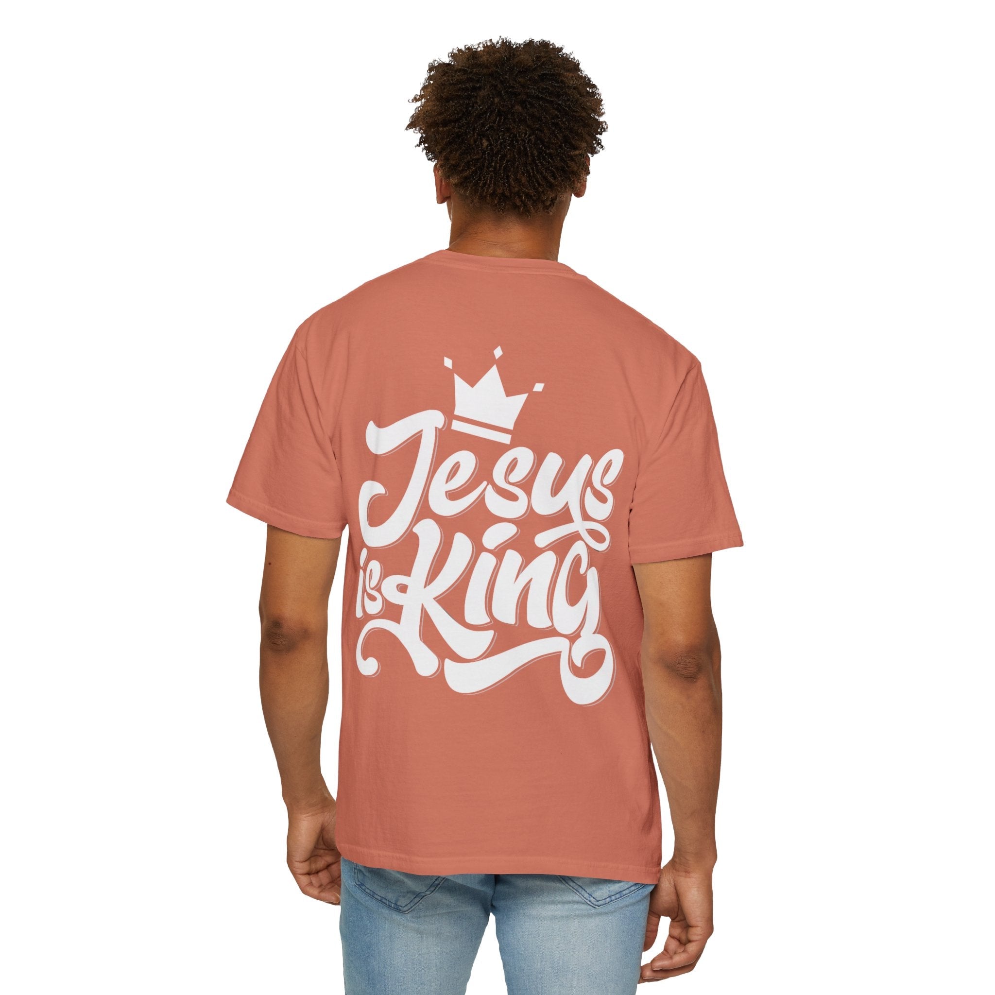 Jesus is King T-Shirt – Bold Christian Faith Tee with Crown & Cross for Eternal Reign Printify