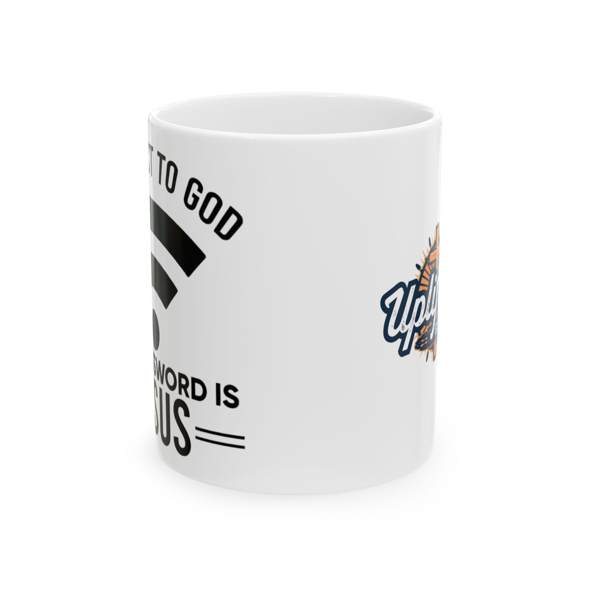 Connect to God Coffee Mug — "WIFI Password is Jesus" Funny Christian Faith Mug Printify