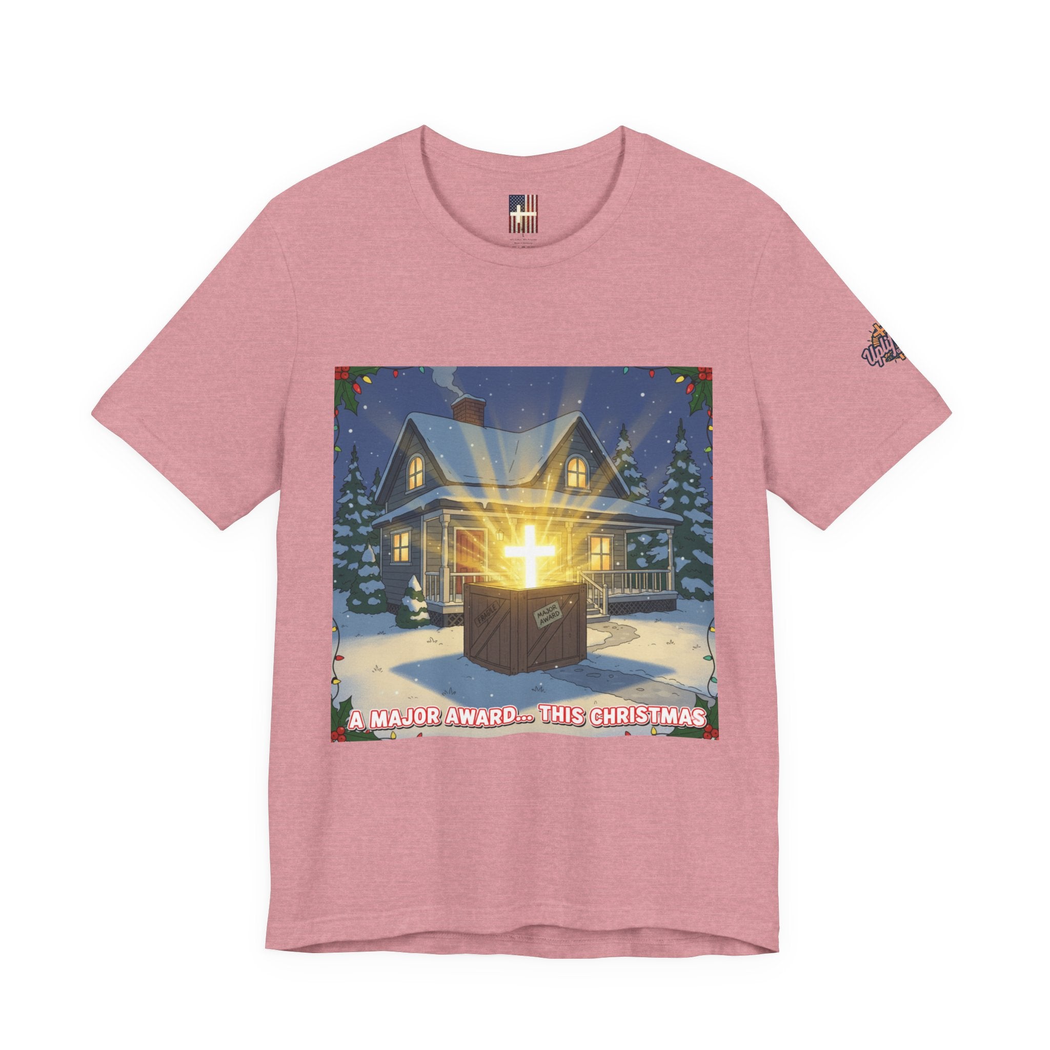 A Major Award This Christmas T-shirt – Fragile Leg Lamp Parody Cross Unboxing Christian T-shirt for Hilarious Faith & Holiday Glow Printify