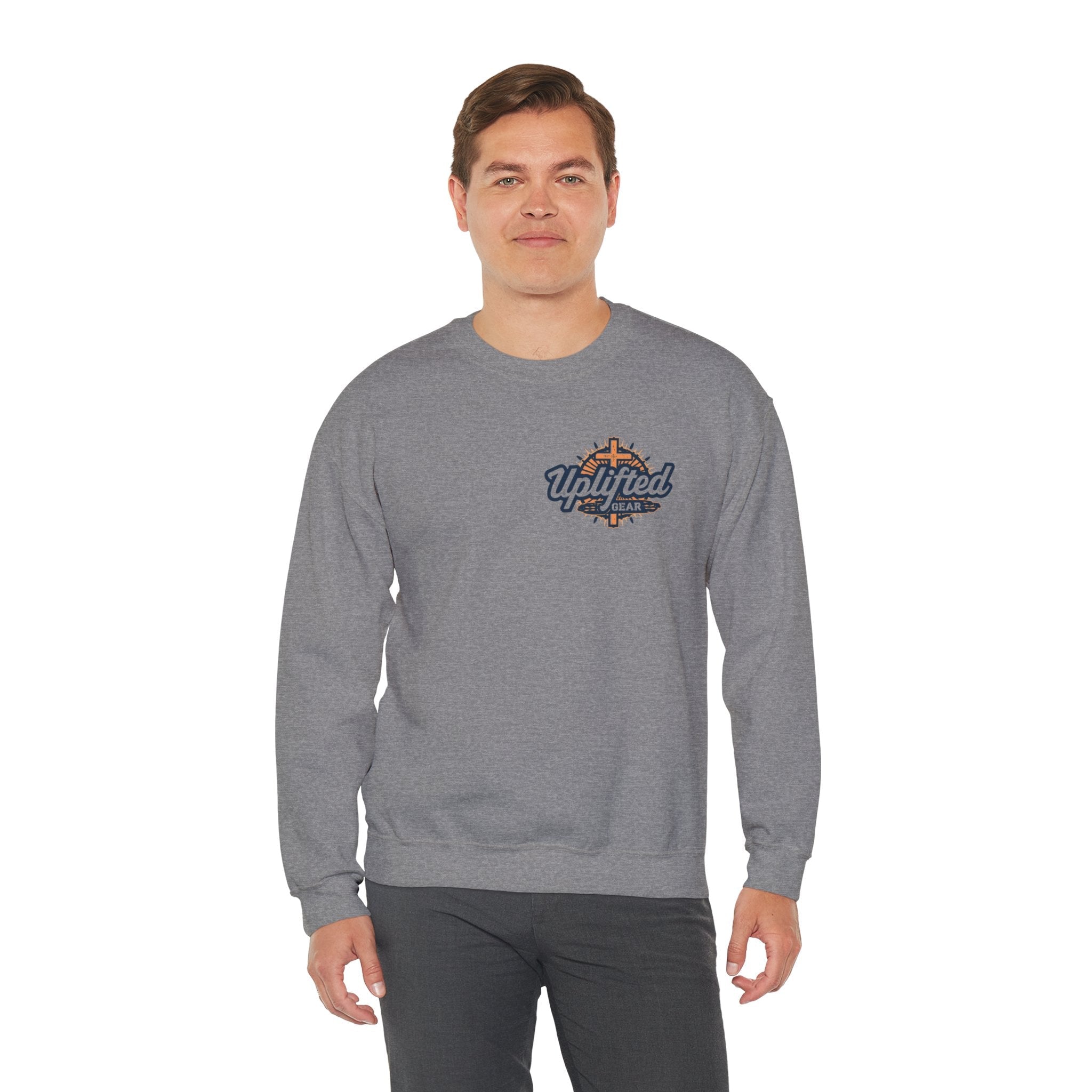 Jesus is King Sweatshirt – Bold Crown & Cross Christian Hoodie for Eternal Faith & Comfort Printify