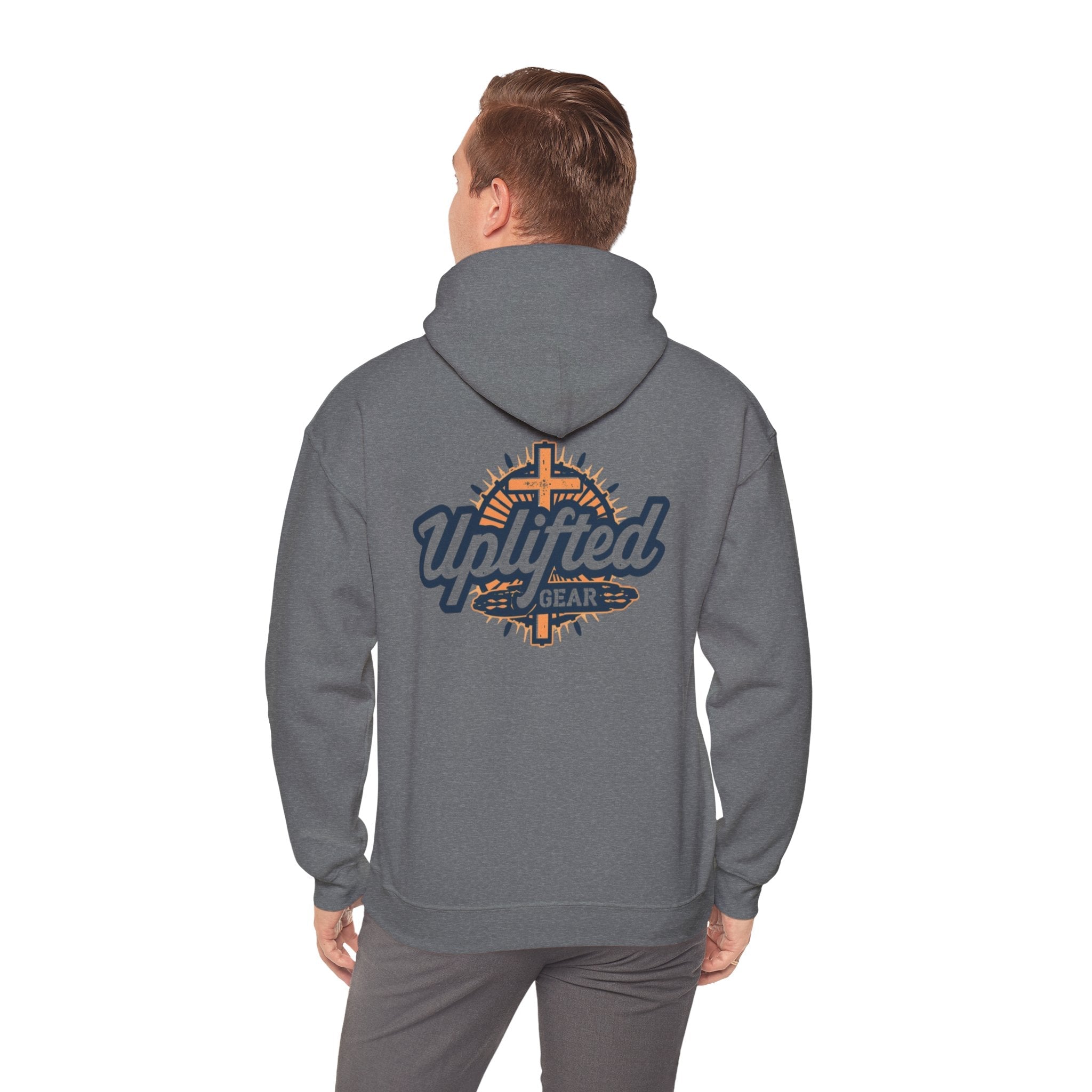 Uplifted Gear Christian Hoodie – Bold Logo Faith Hoodie for Inspired Living Printify