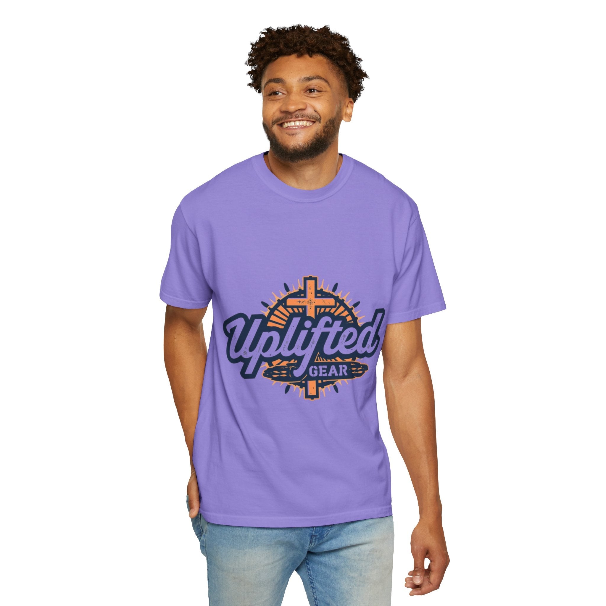 Uplifted Gear Christian T-Shirt – Bold Logo Faith Tee for Inspired Living Printify