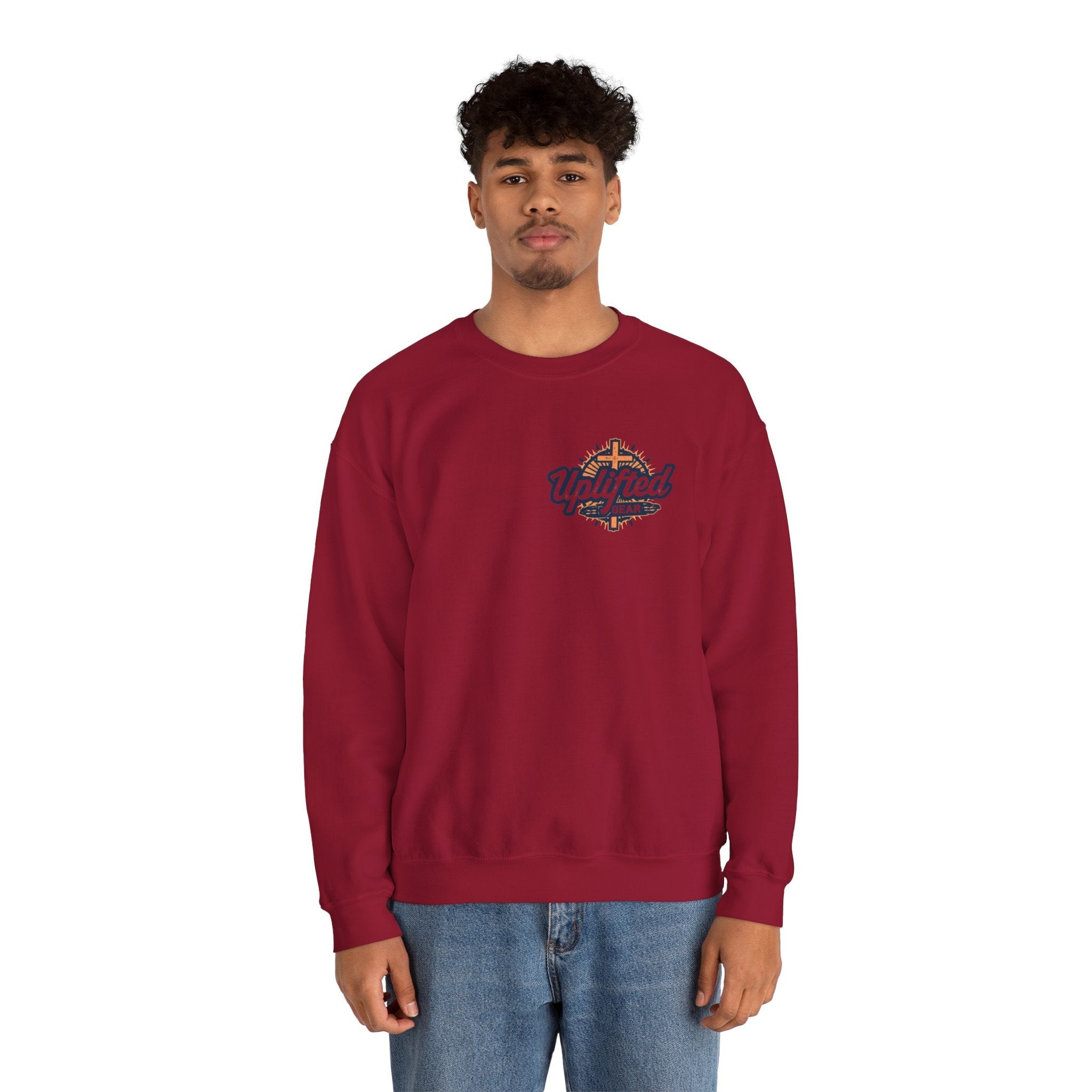 I Can’t, But I Know a Guy Sweatshirt – Jesus Cross Christian Sweatshirt for Cozy Faith Printify