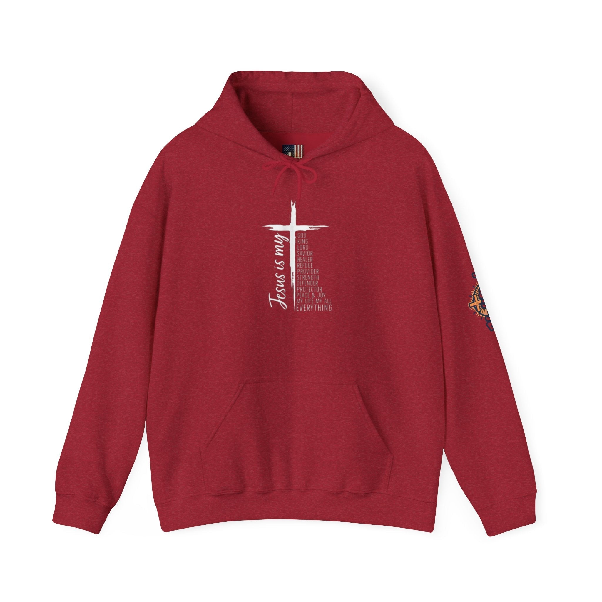 Jesus Is My Everything Hoodie – Cross List God King Lord Savior Christian Sweatshirt for Total Surrender Faith Printify