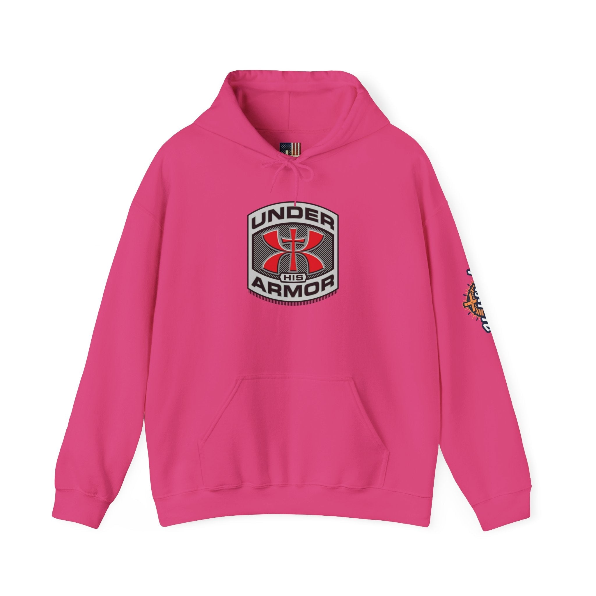Under Armor Logo Hoodie — Black Athletic Pullover Printify