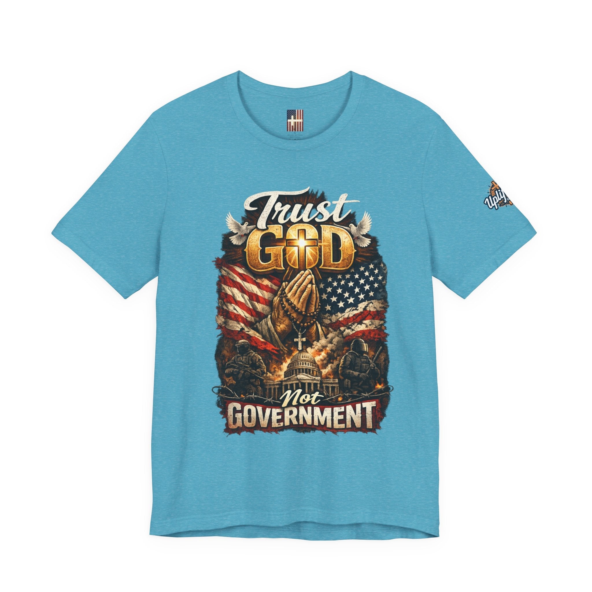 Trust God Not Government T-Shirt — Vintage Patriotic Christian Tee Printify
