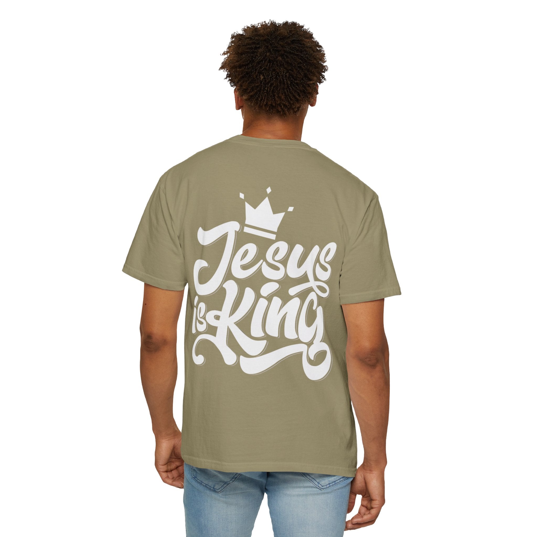 Jesus is King T-Shirt – Bold Christian Faith Tee with Crown & Cross for Eternal Reign Printify
