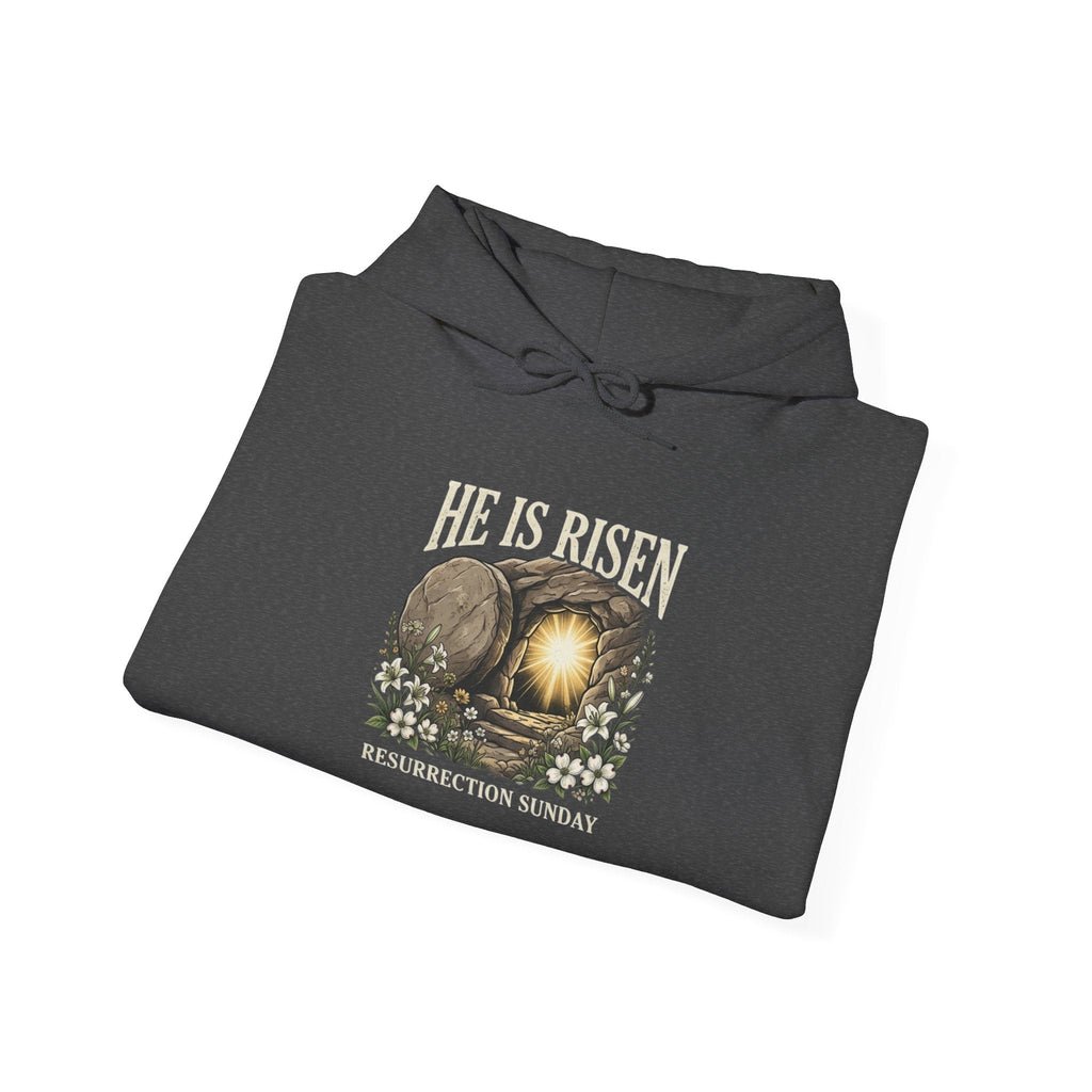 He Is Risen Hoodie — Jesus Christ Resurrection Easter Hoodie Printify