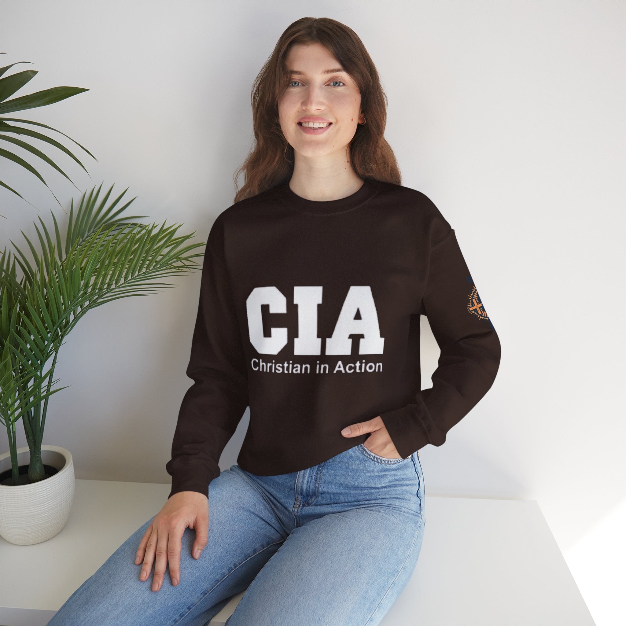 CIA Christian in Action Sweatshirt - Funny Faith Parody Sweatshirt - Mission Ready Apparel Printify