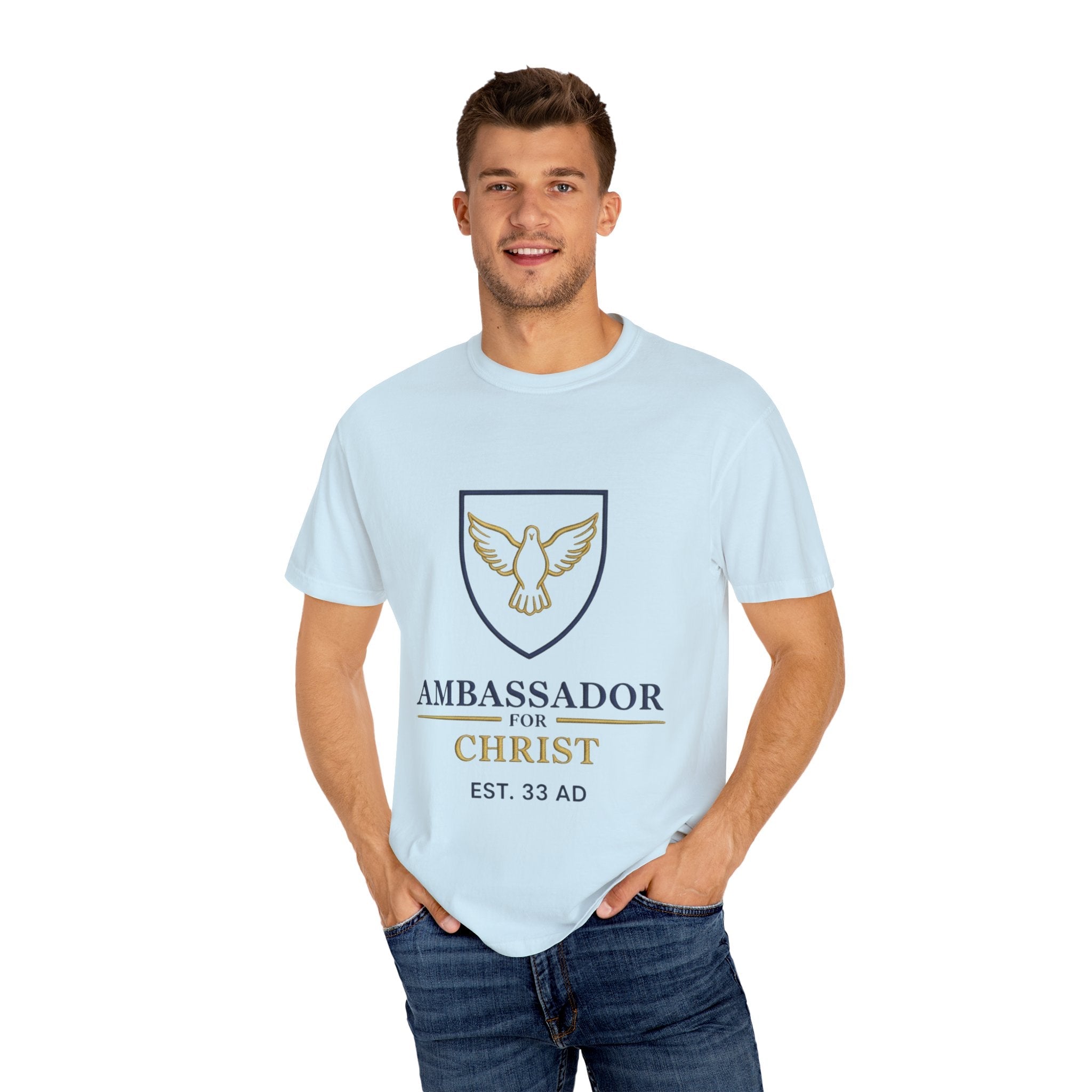 Ambassador for Christ T-Shirt – Established 33 AD Christian Tee for Bold Faith Printify