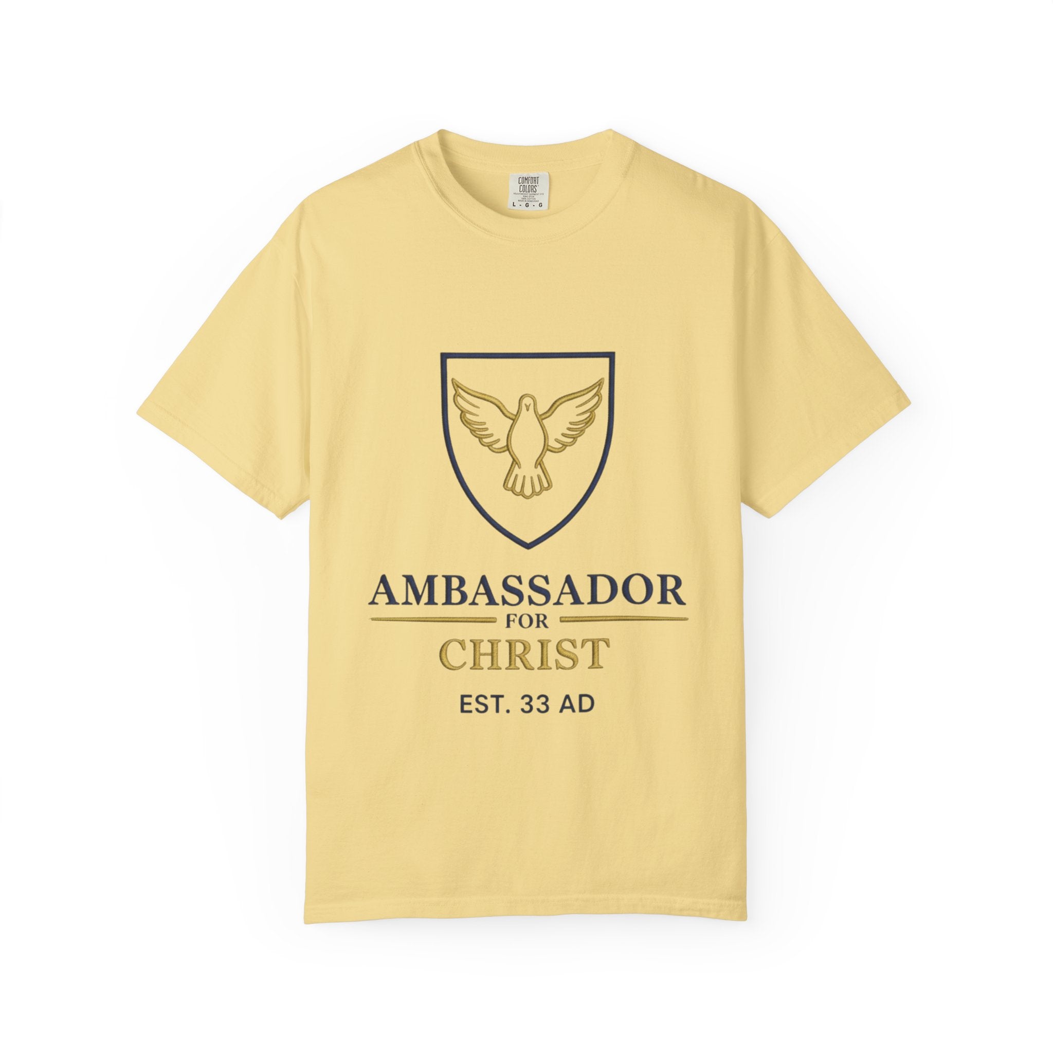 Ambassador for Christ T-Shirt – Established 33 AD Christian Tee for Bold Faith Printify