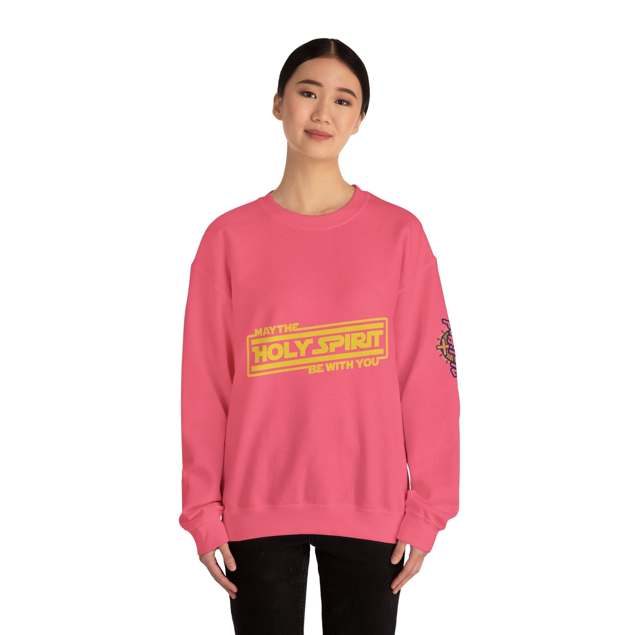 May the Holy Spirit Be With You Sweatshirt - Christian Star Wars Parody Sweatshirt Printify