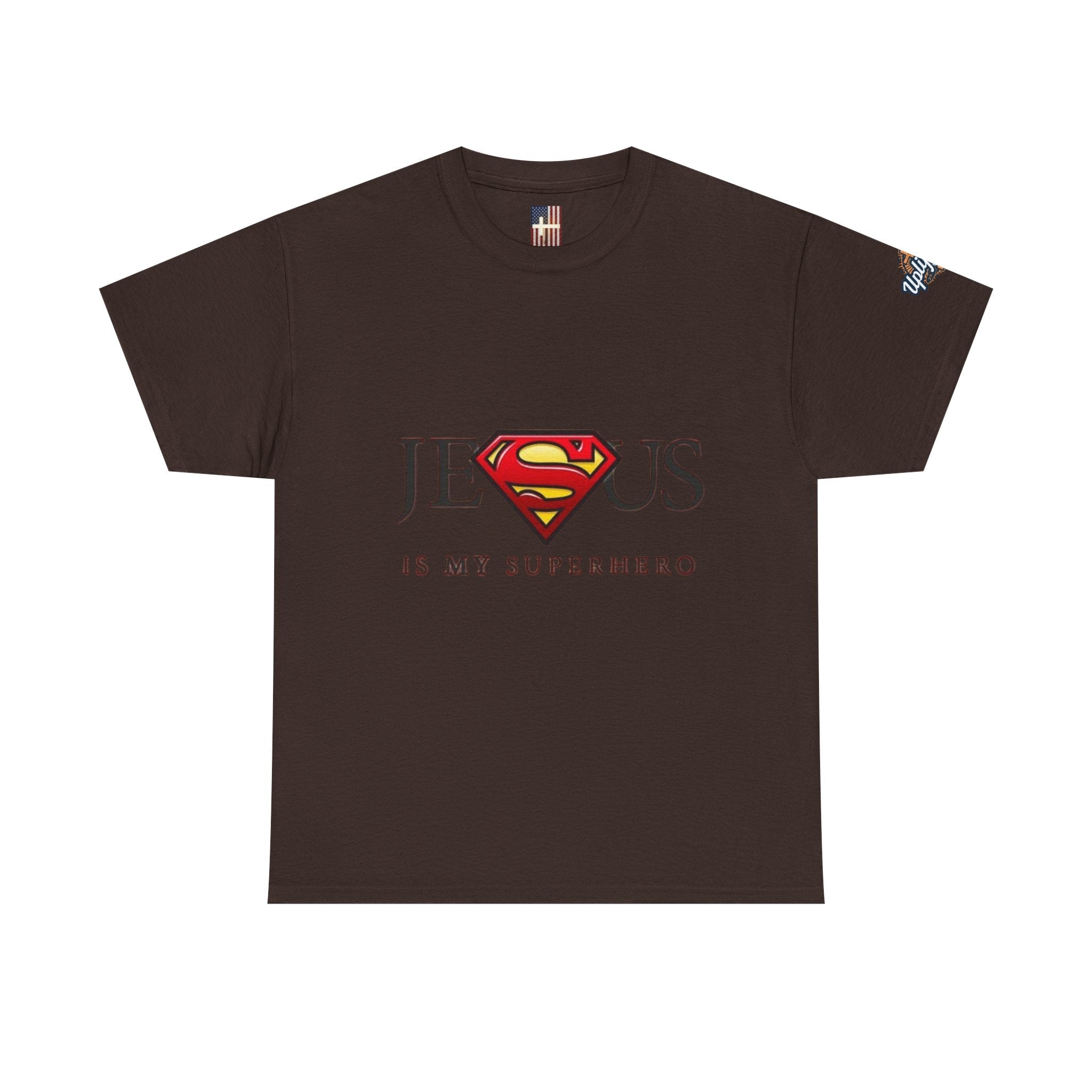 Jesus Is My Superhero T-Shirt — Faith-Based Superman-Inspired Tee Printify