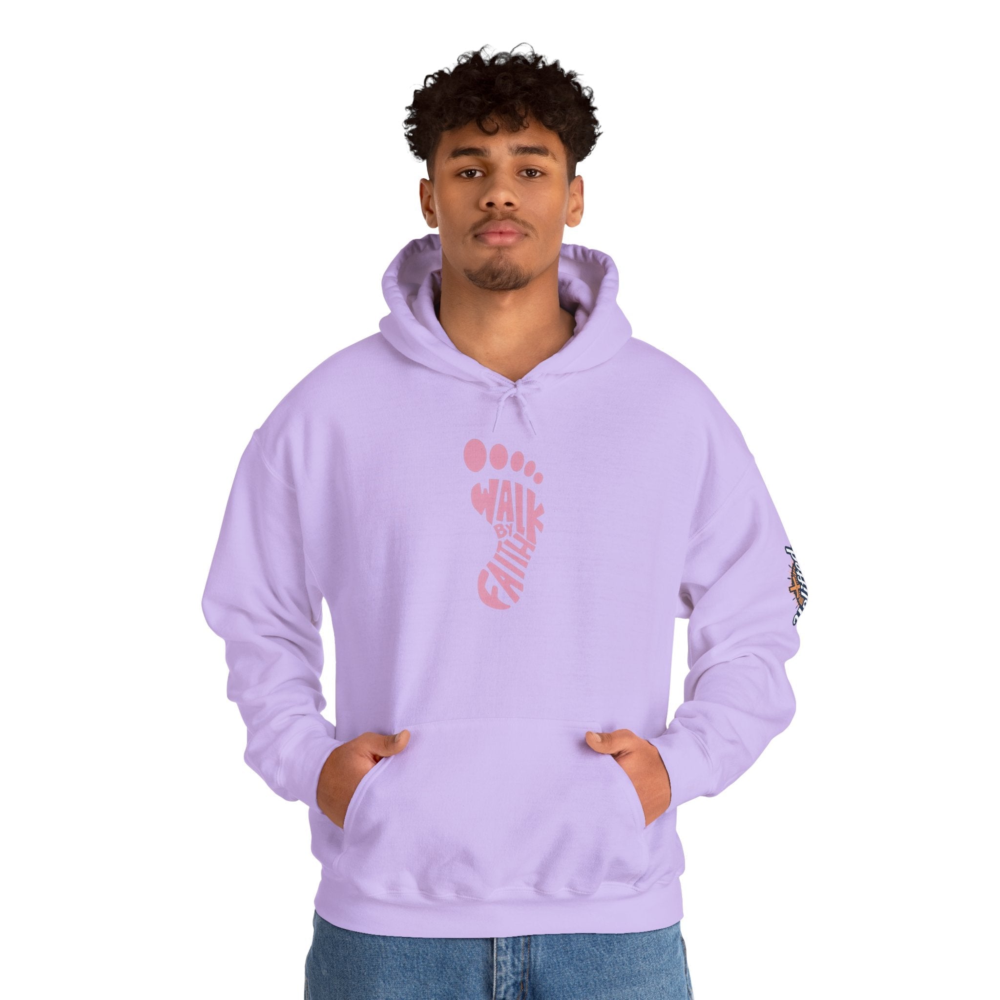 Walk By Faith Footprint Hoodie Printify