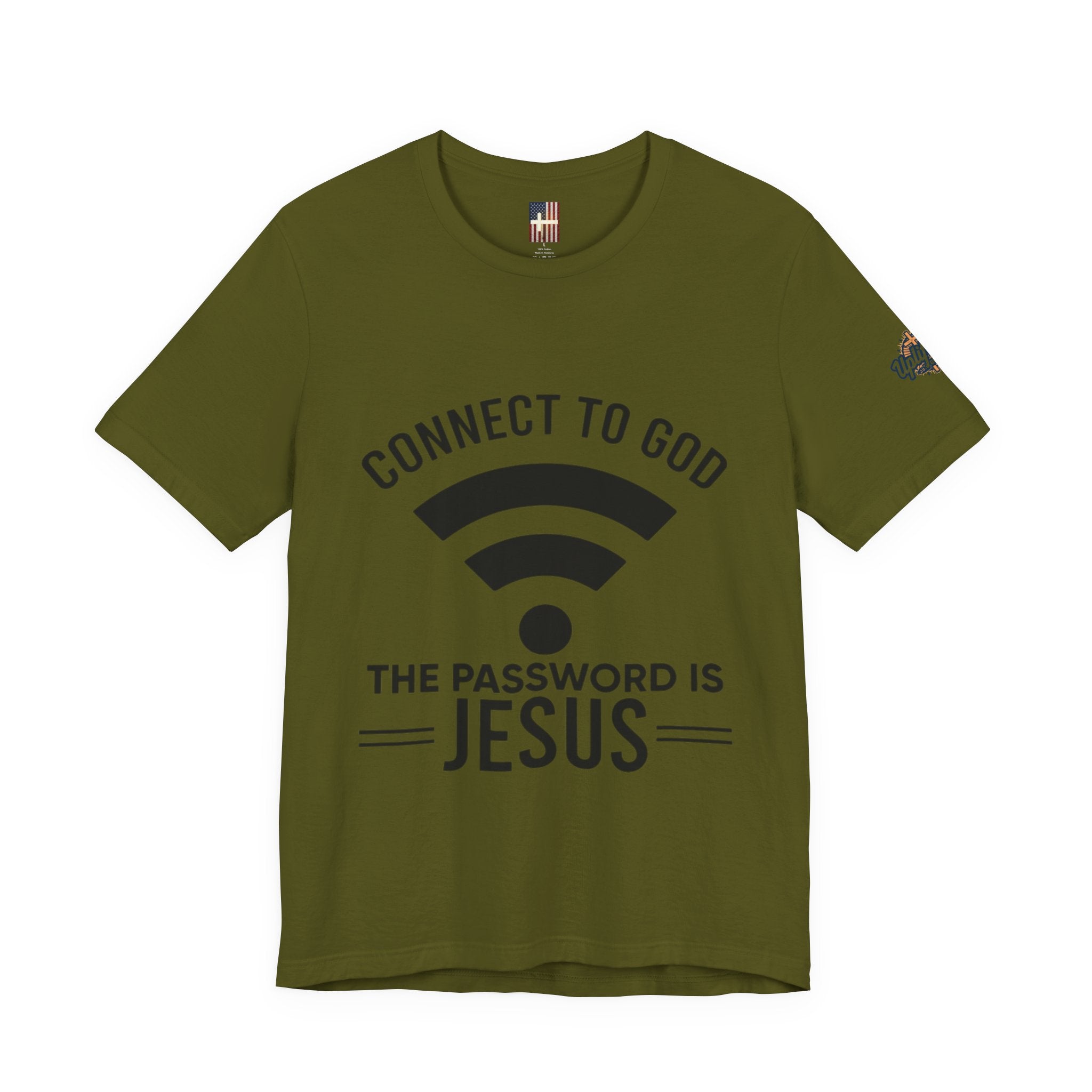Connect to God T-shirt - WIFI Password is Jesus - Funny Christian Faith T-shirt Printify