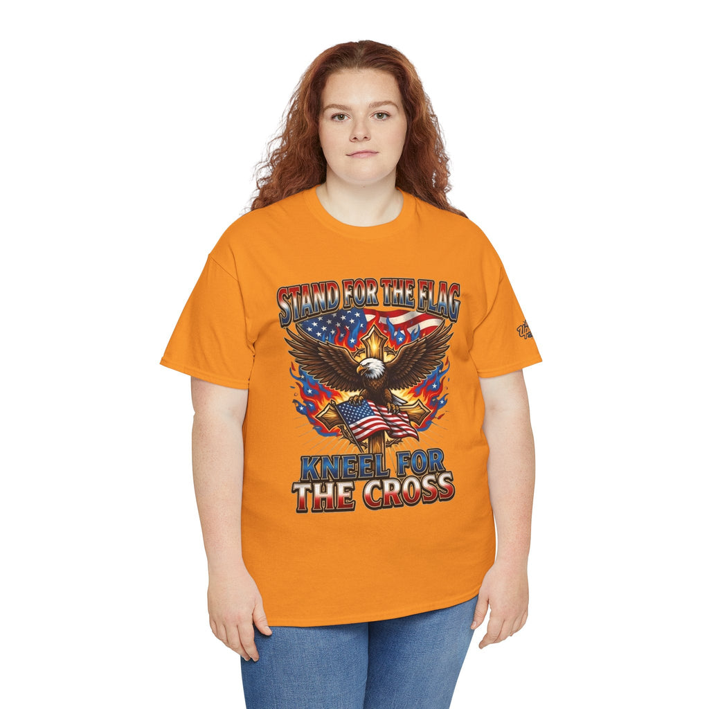 Stand for the Flag Kneel for the Cross T-shirt | Patriotic Eagle T-shirt Printify