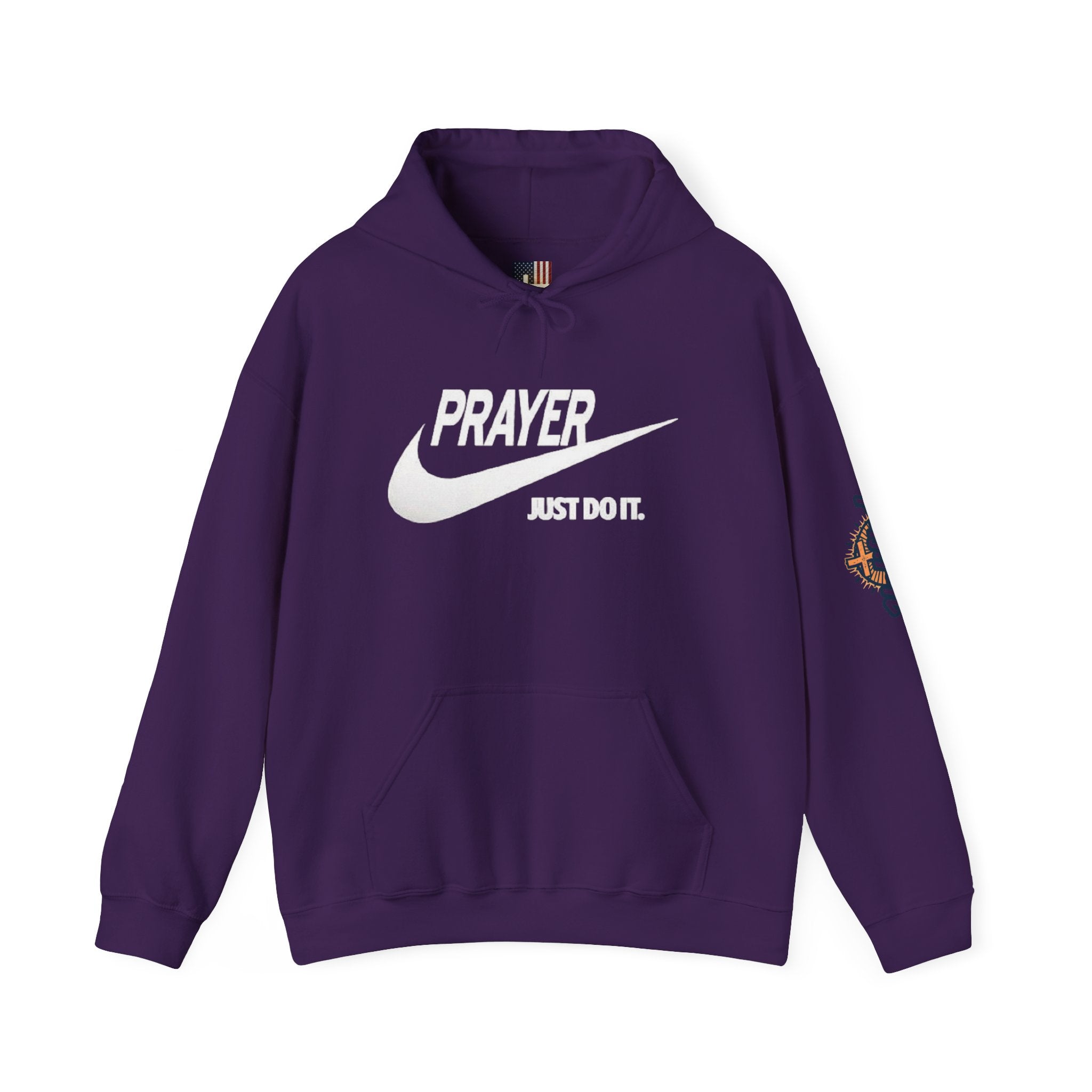 Prayer Just Do It Hoodie - Funny Christian Nike Parody Hoodie - Faith Gear Printify