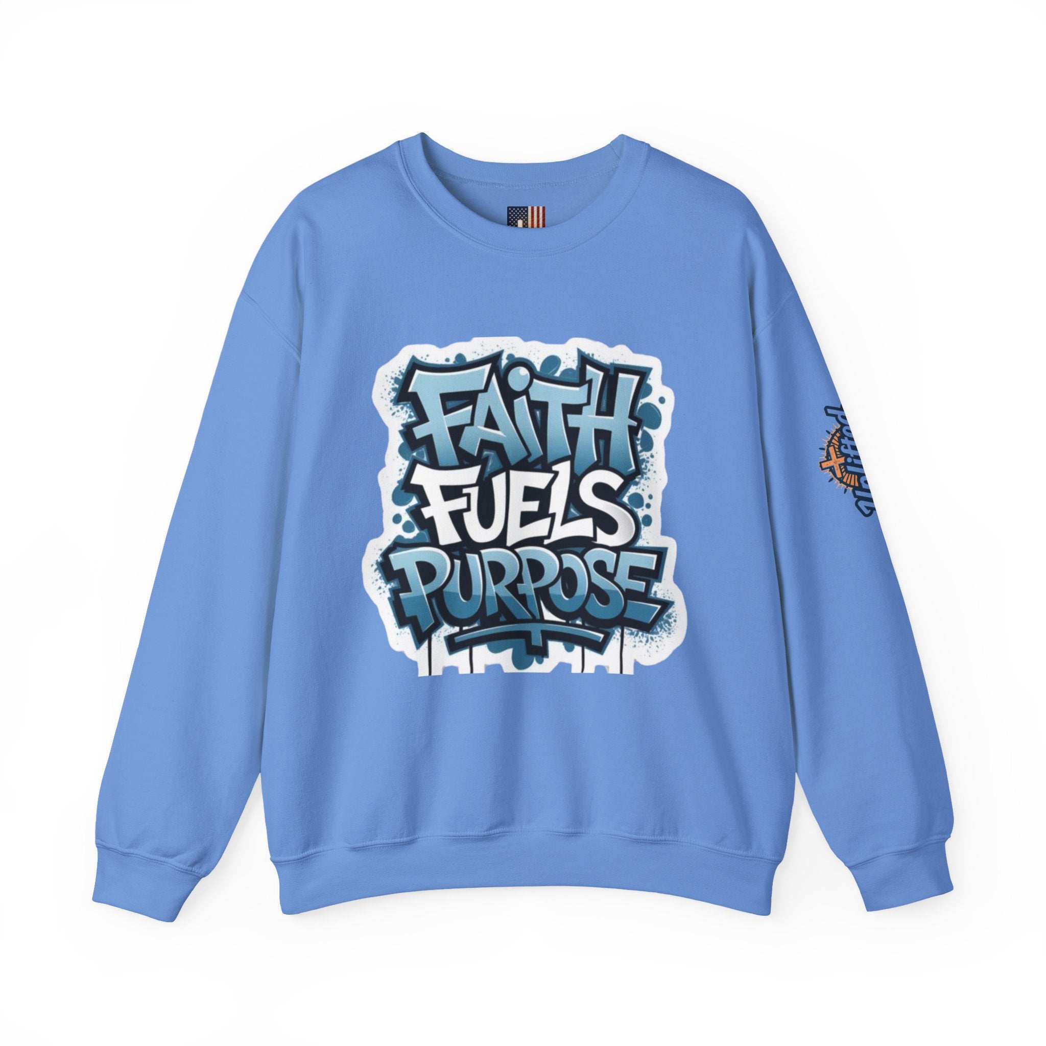 Faith Fuels Purpose Sweatshirt – Inspirational Christian Sweatshirt for Divine Drive & Unstoppable Belief Printify