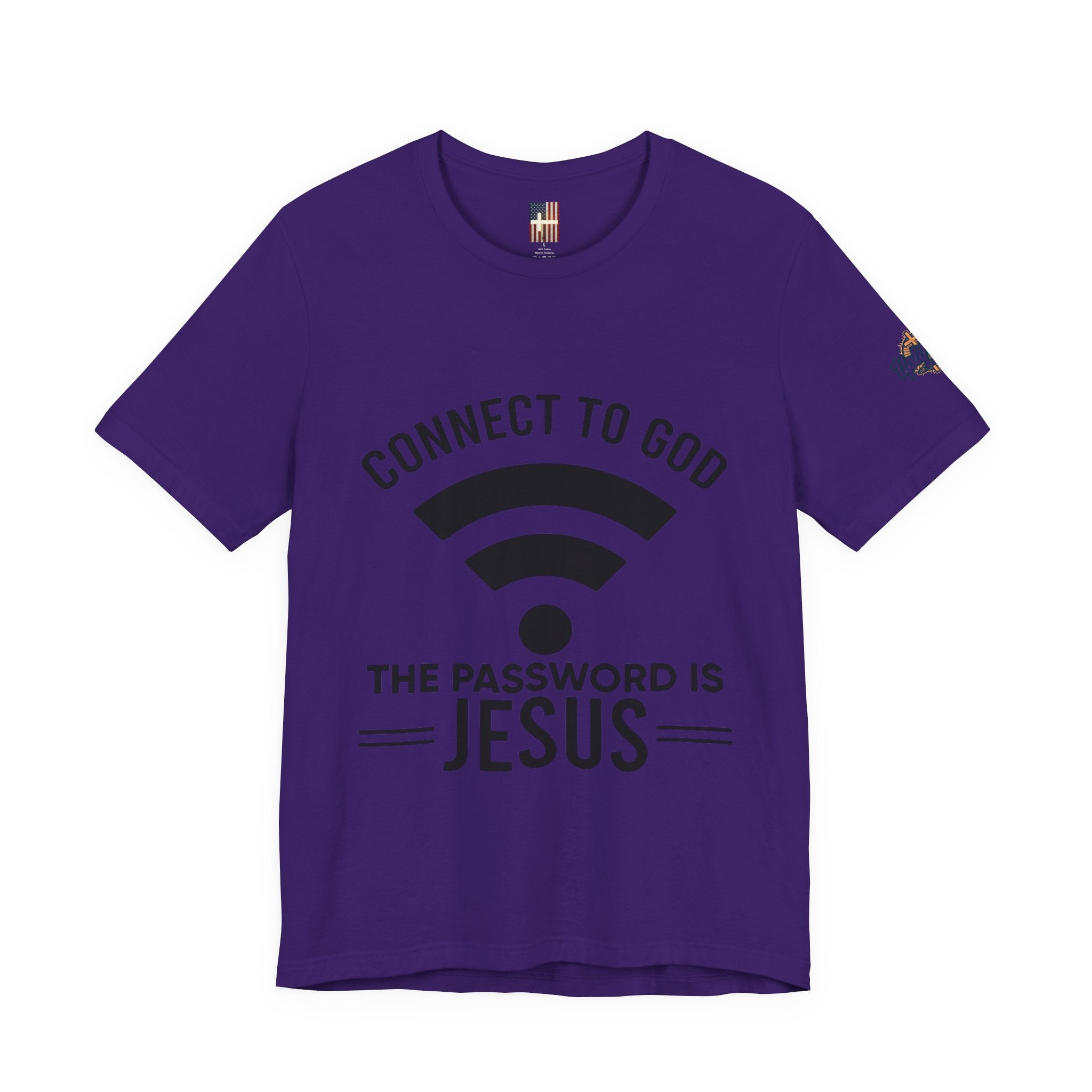 Connect to God T-shirt - WIFI Password is Jesus - Funny Christian Faith T-shirt Printify