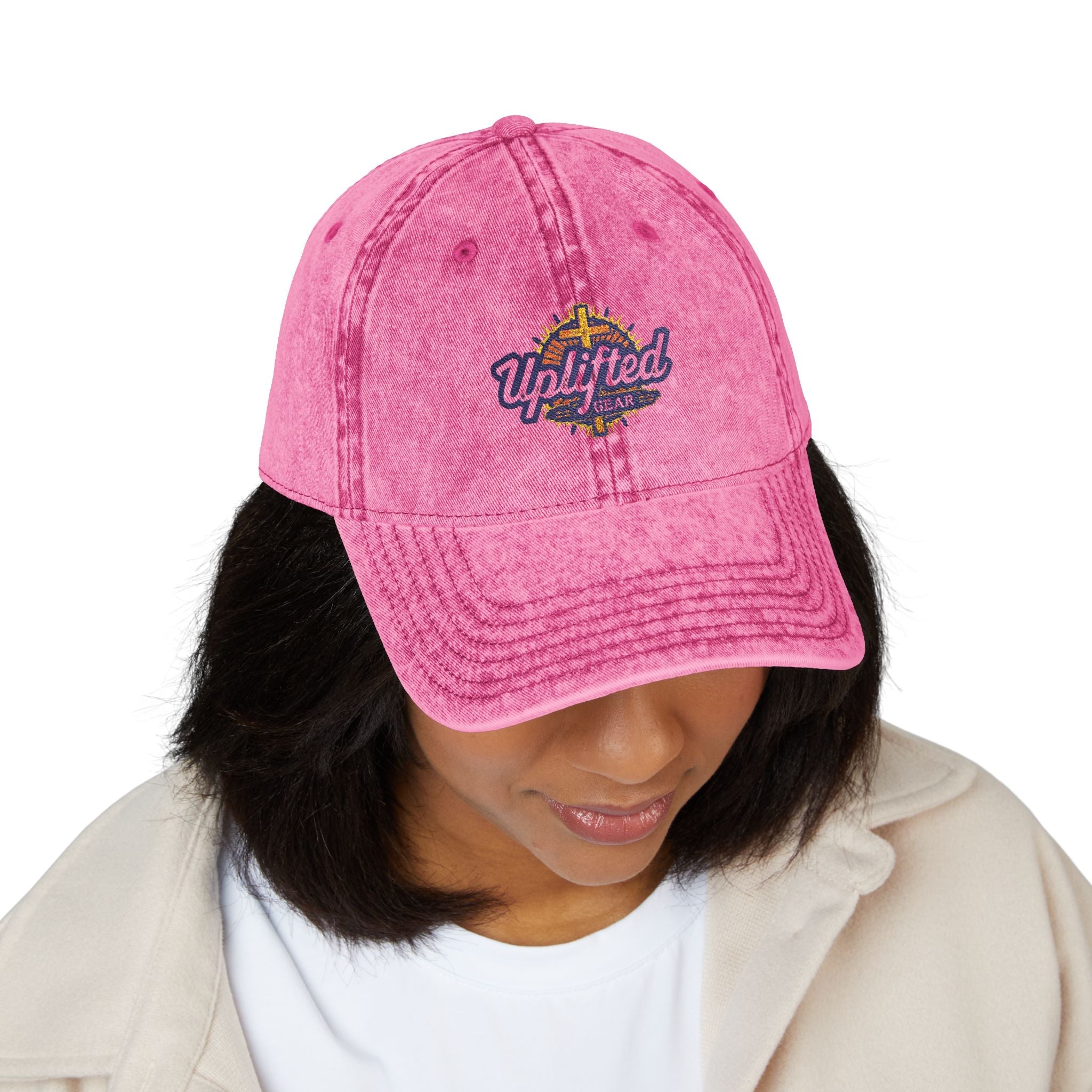 Uplifted Gear Embroidered Christian Hat – Bold Faith Cap for Inspired Living Printify