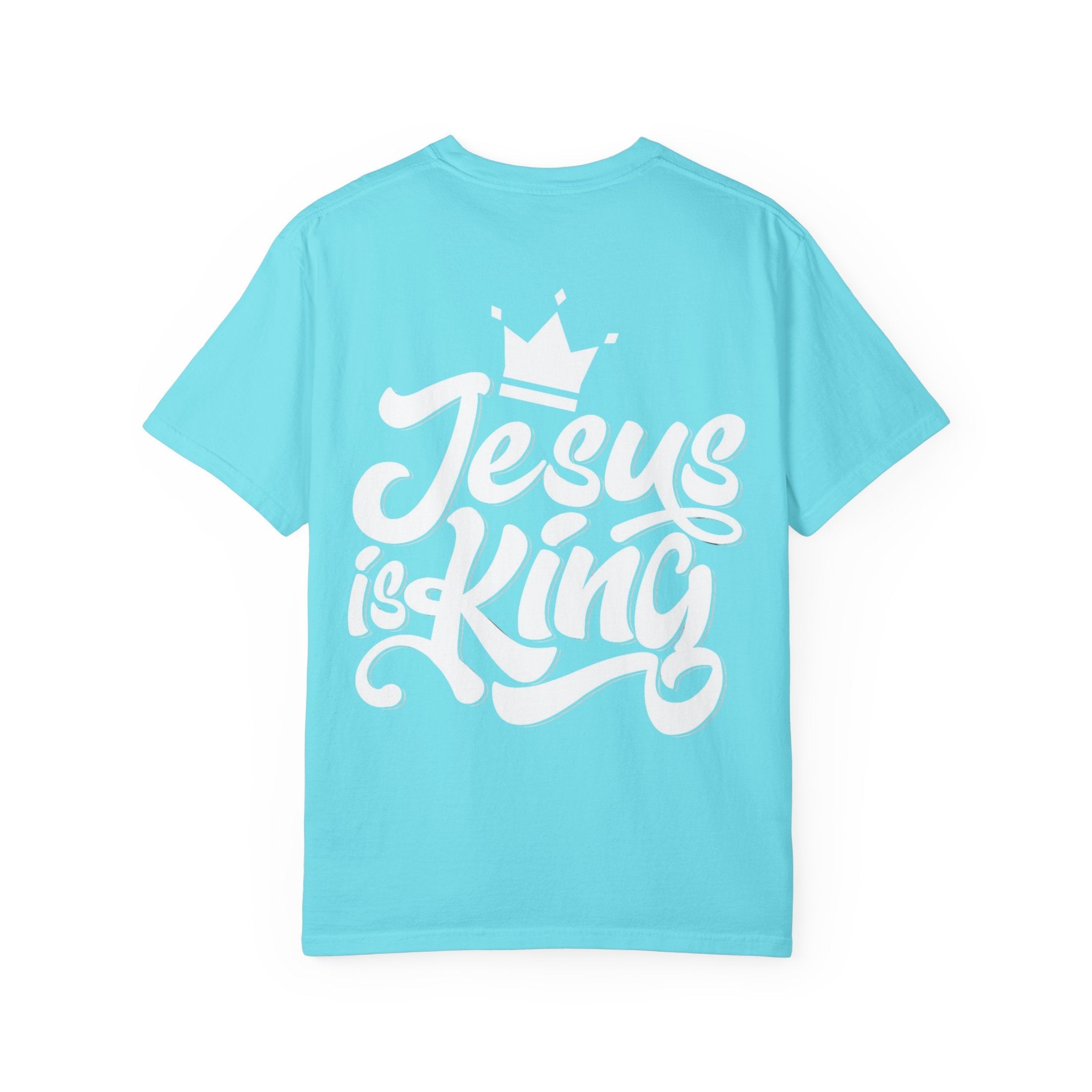 Jesus is King T-Shirt – Bold Christian Faith Tee with Crown & Cross for Eternal Reign Printify