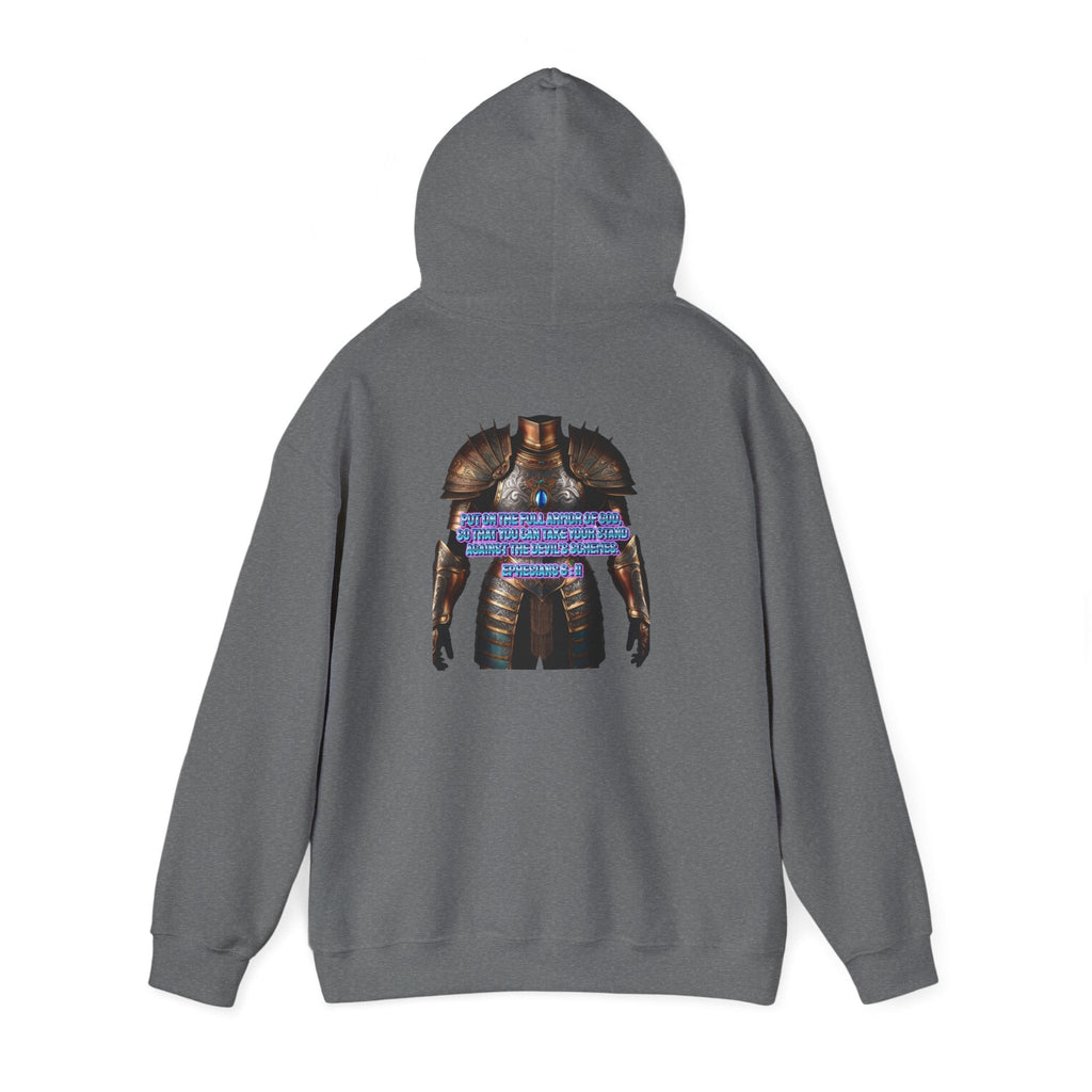 Religious Graphic Armor Of God Design - Unisex Heavy Blend™ Hooded Sweatshirt Printify
