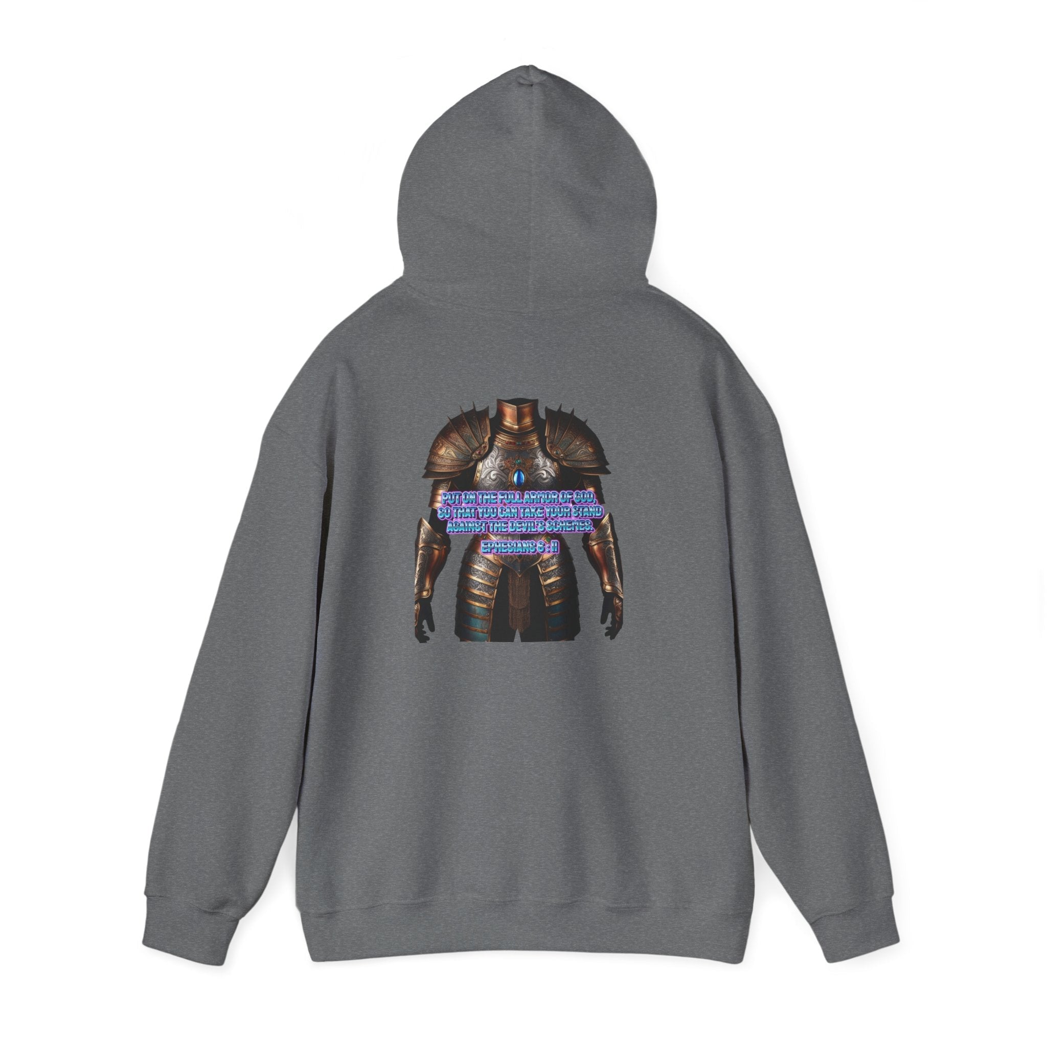 Religious Graphic Armor Of God Design - Unisex Heavy Blend™ Hooded Sweatshirt Printify