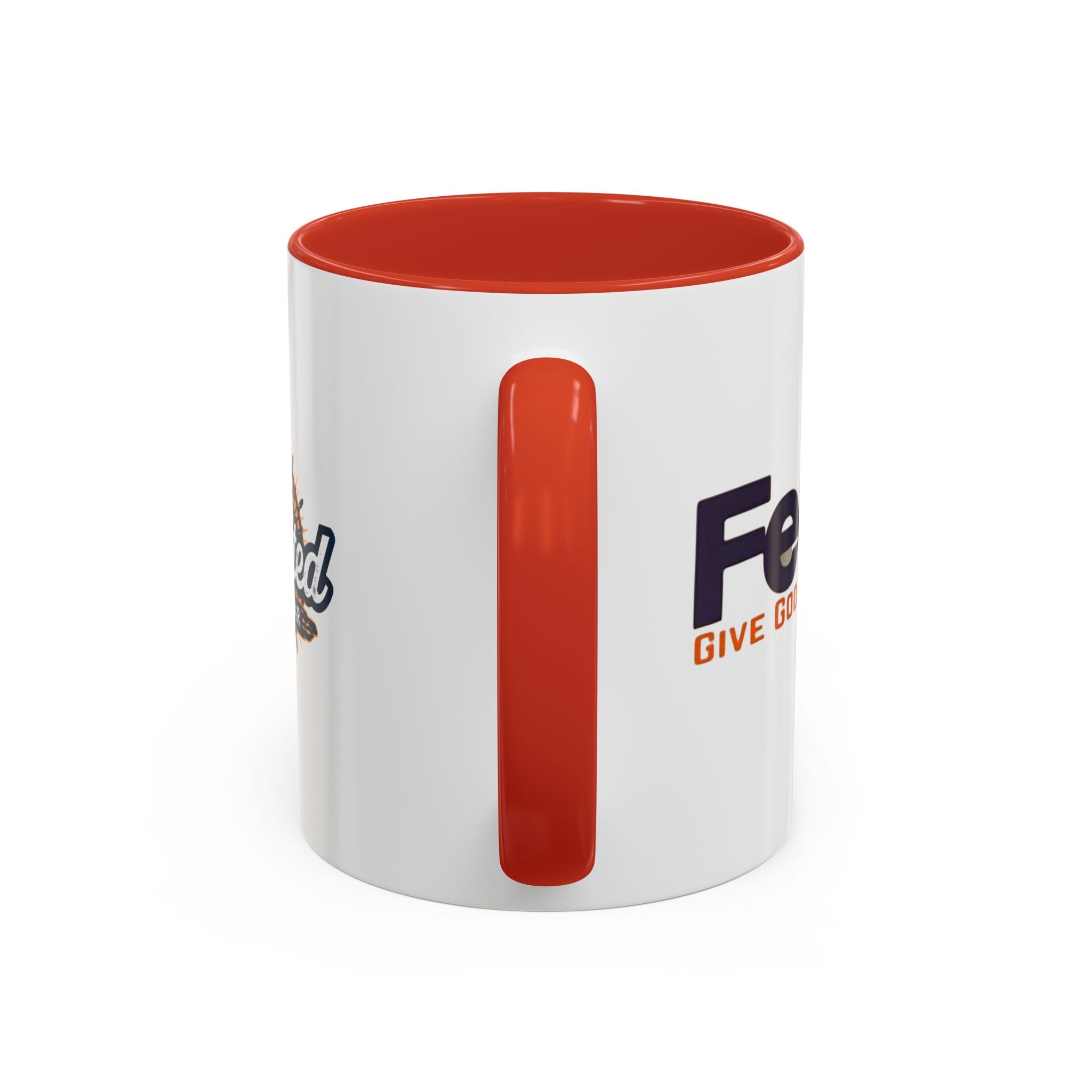 Funny Christian Coffee Mug — “Give God Control, HE Delivers” Accent Mug (11/15oz) Printify