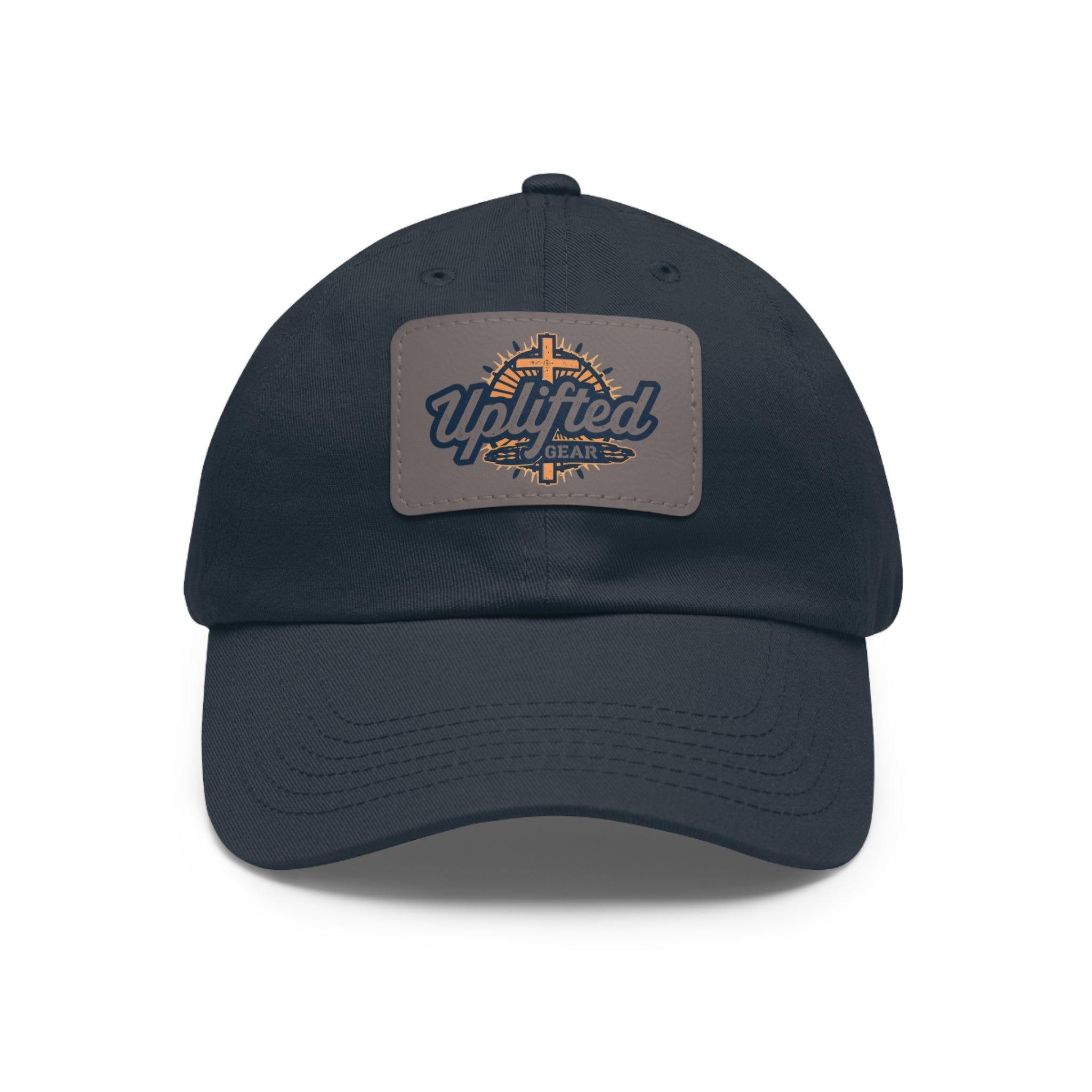 Uplifted Gear Dad Hat Christian Brand Rectangle Printify