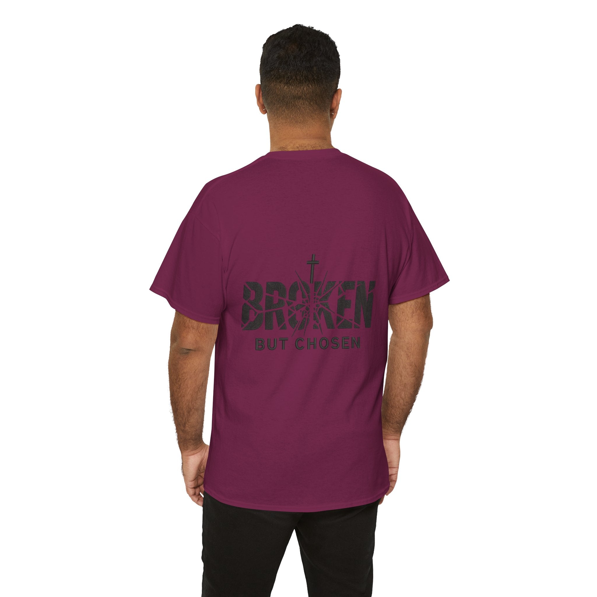 Broken But Chosen T-Shirt — Inspirational Faith Graphic Tee Printify