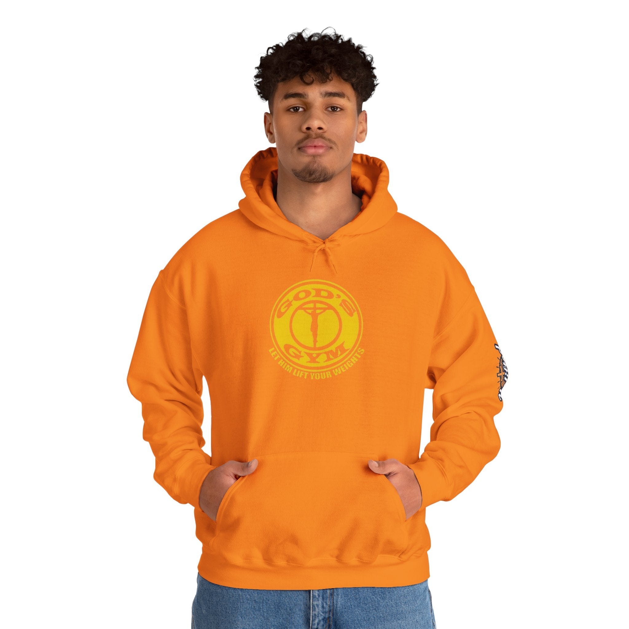 God's Gym Hoodie — "Let Him Lift Your Weights" Christian Fitness Hoodie Printify