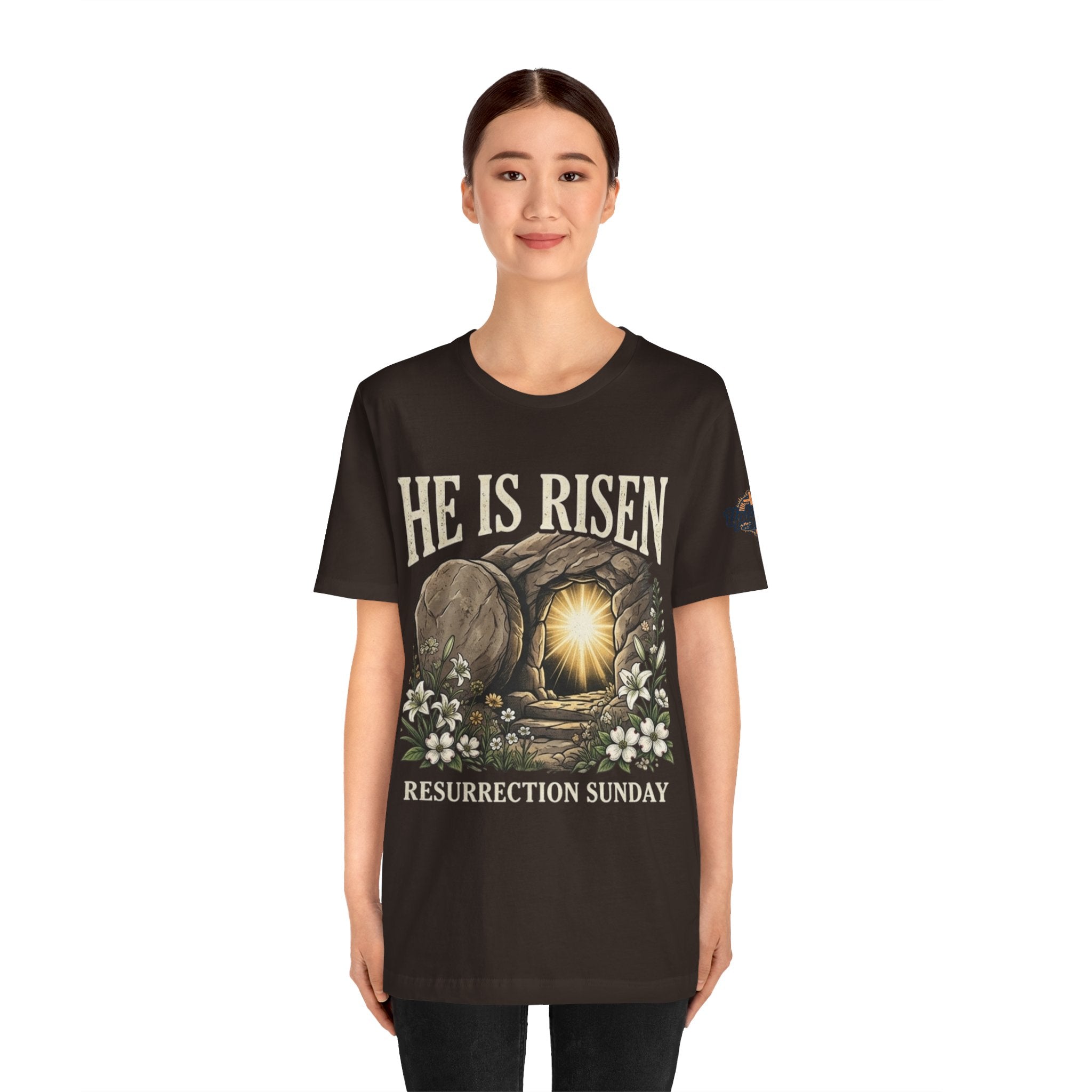 He Is Risen T-Shirt — Jesus Christ Resurrection Easter Tee Printify