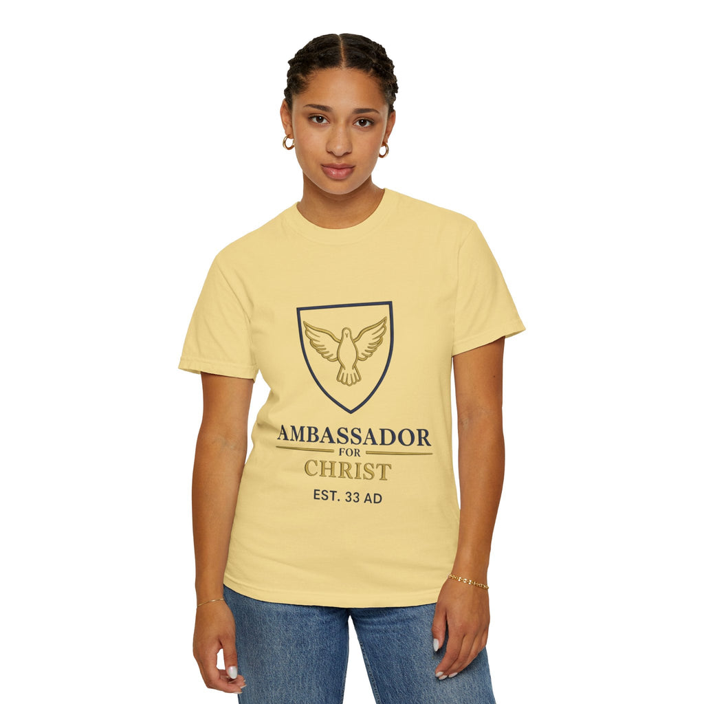 Ambassador for Christ T-Shirt – Established 33 AD Christian Tee for Bold Faith Printify