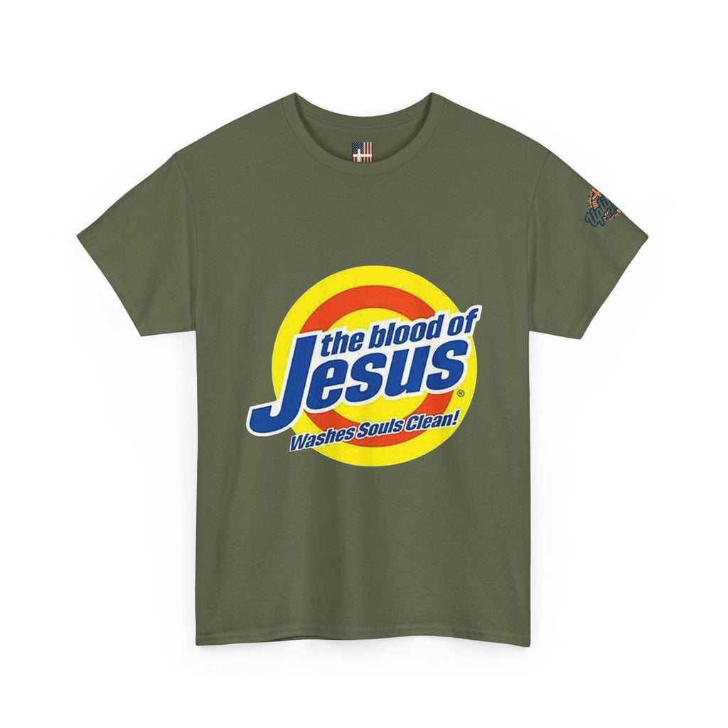Blood of Jesus Washes Souls Clean T-shirt - Funny Tide Parody - Christian Faith T-shirt Printify