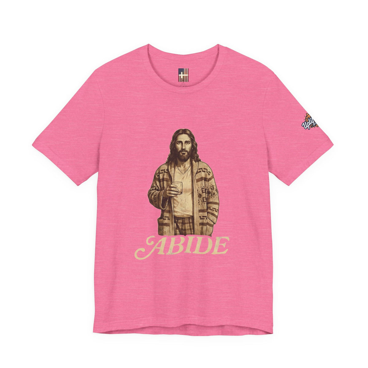 Abide Vintage Jesus Tee — "The Dude" Graphic Christian T-Shirt Printify