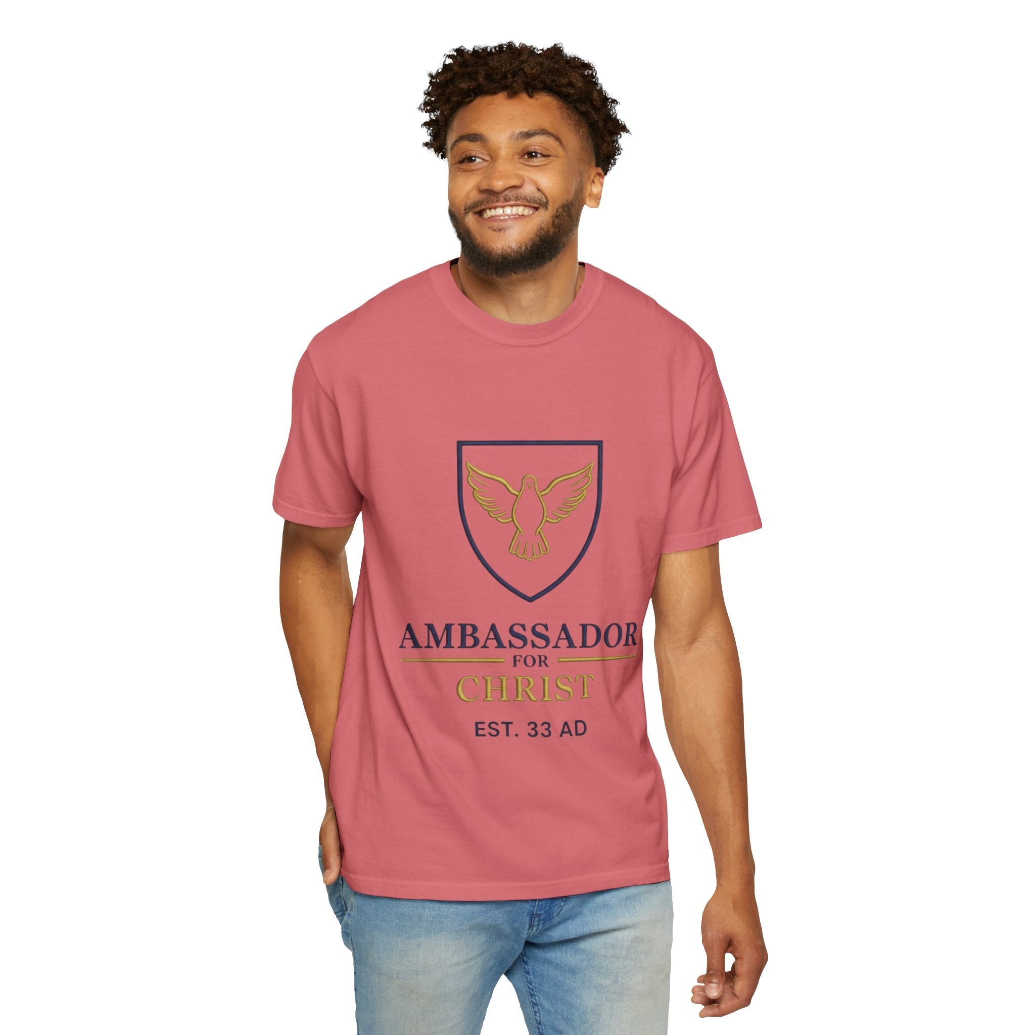 Ambassador for Christ T-Shirt – Established 33 AD Christian Tee for Bold Faith Printify