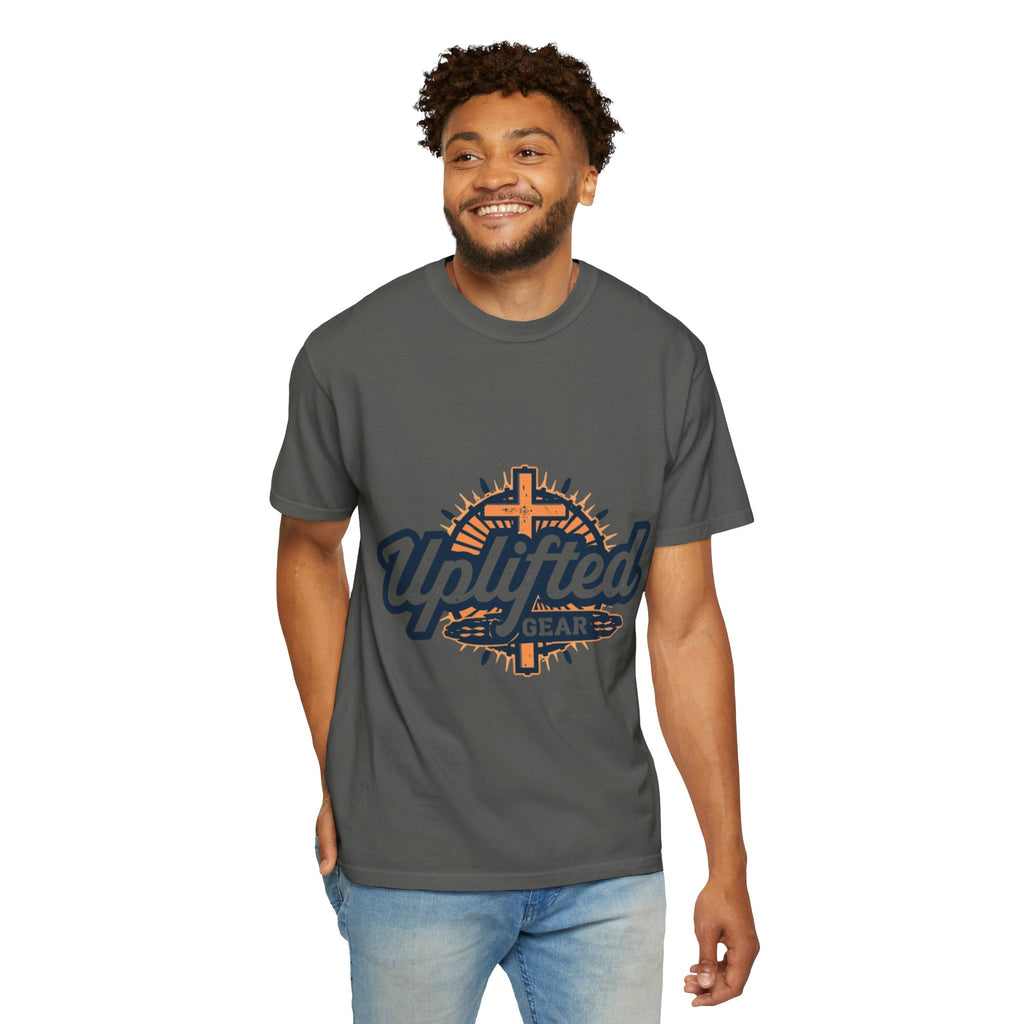 Uplifted Gear Christian T-Shirt – Bold Logo Faith Tee for Inspired Living Printify