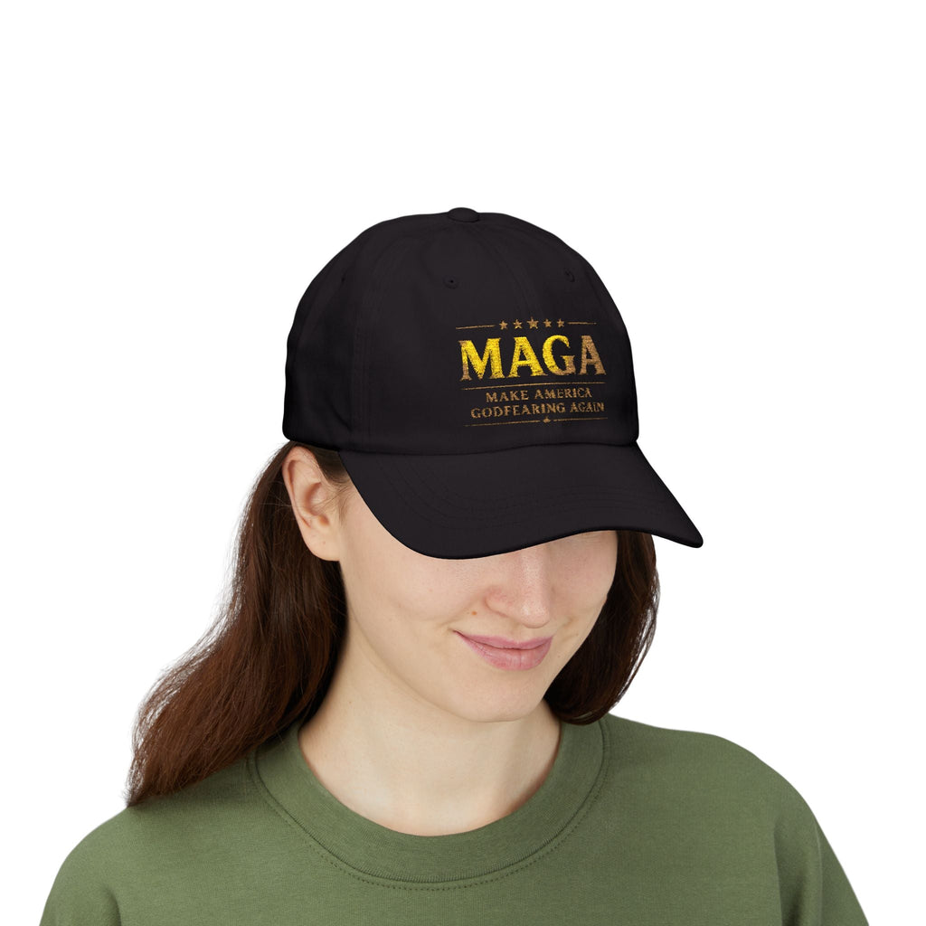 Dad Cap — "MAGA: Make America Godfearing Again" Embroidered Hat Printify