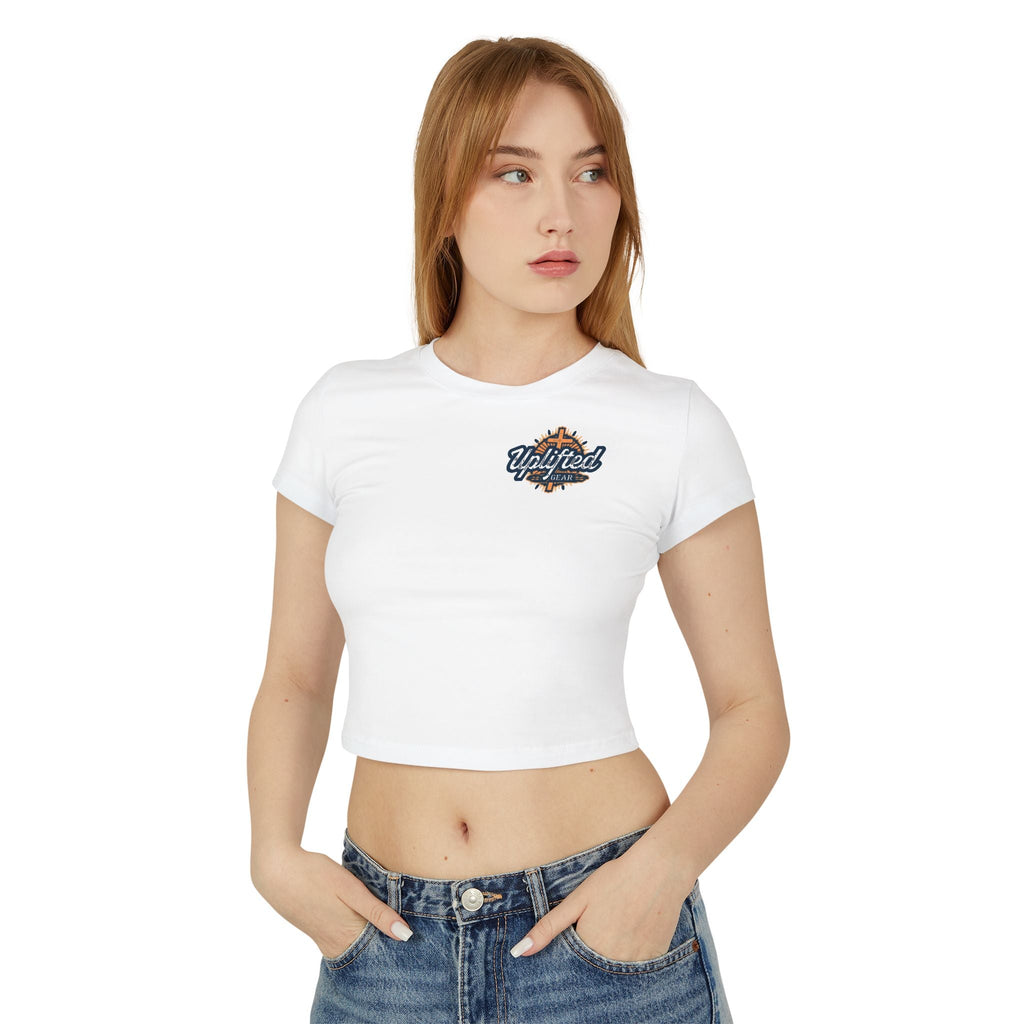 Women's Baby Tee - Phillipians 4:13 Bible Verse Religious Design Printify