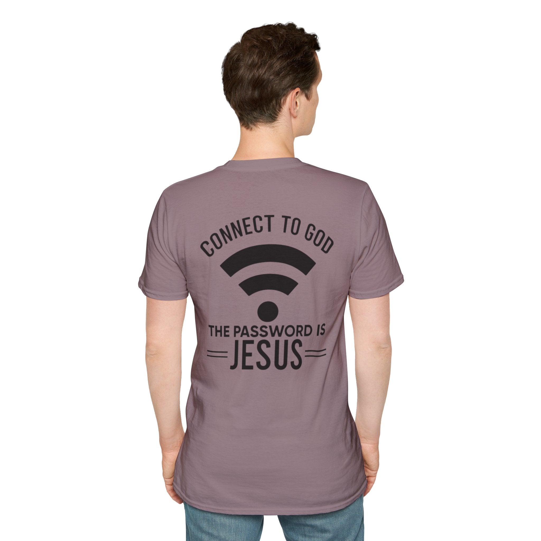 Connect to God T-shirt - WIFI Password is Jesus - Funny Christian Faith T-shirt Printify