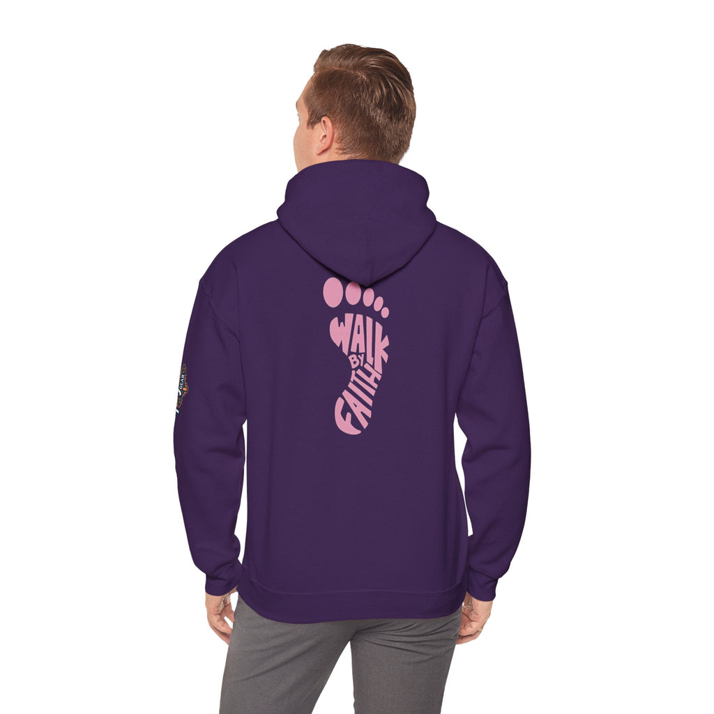 Walk By Faith Footprint Hoodie Printify