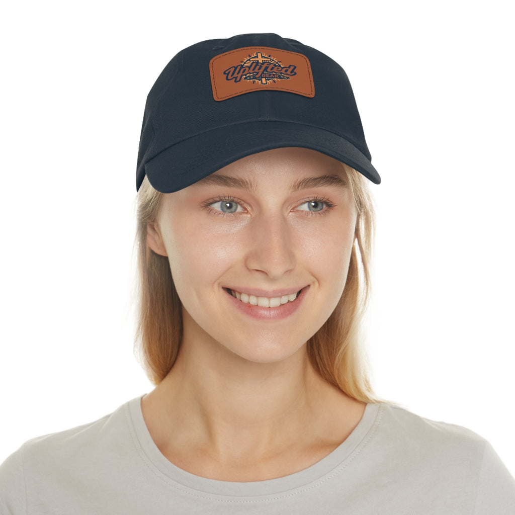 Uplifted Gear Dad Hat Christian Brand Rectangle Printify