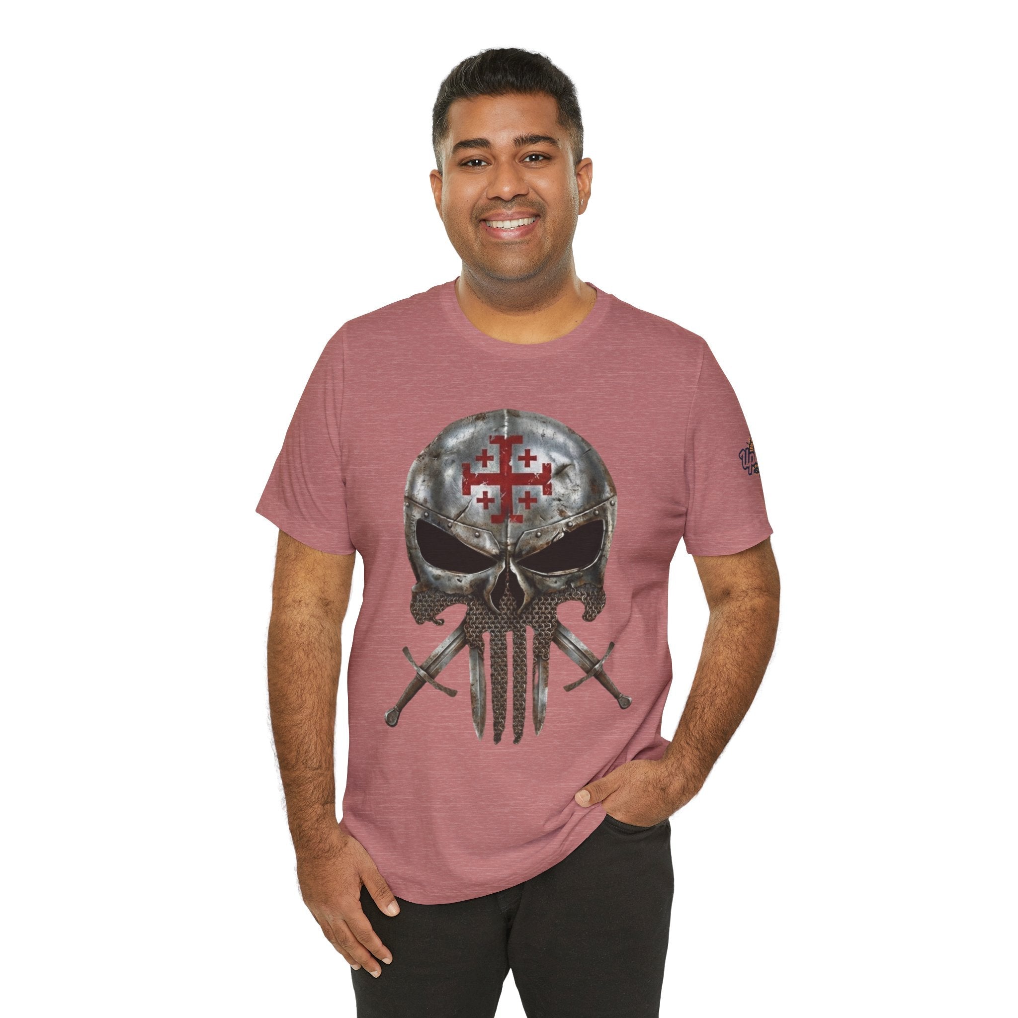 Crusader Knight Christian Skull T-shirt - Warrior Armor of God T-shirt Printify