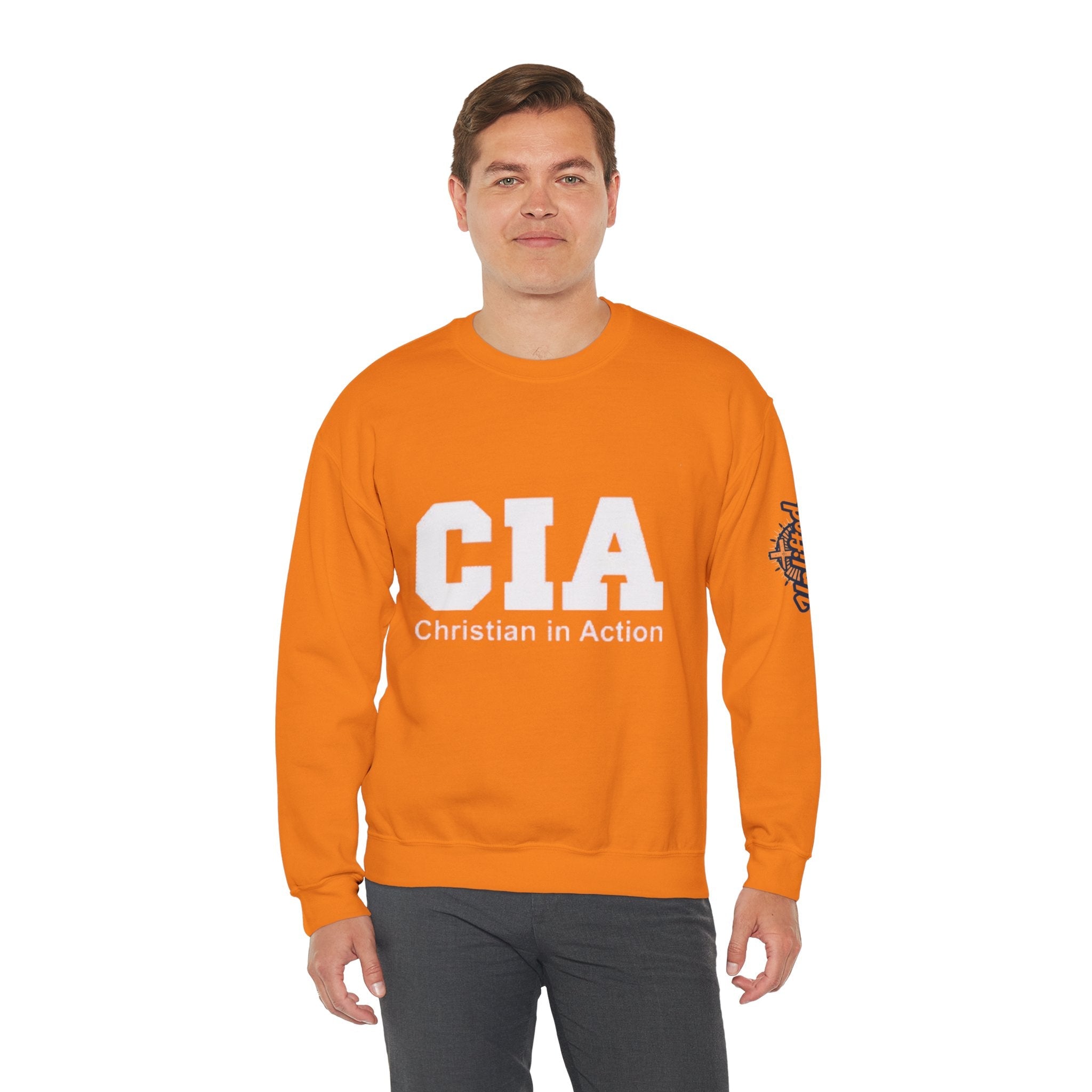CIA Christian in Action Sweatshirt - Funny Faith Parody Sweatshirt - Mission Ready Apparel Printify